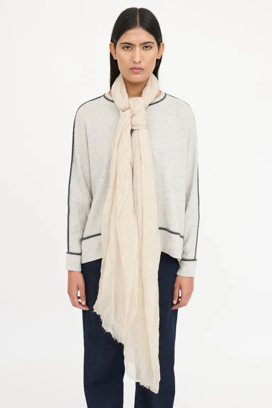 Cashmere Metallic Scarf sold by VSP Consignment