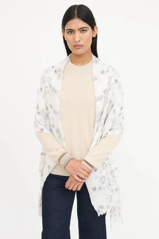 Swirl Print Scarf sold by VSP Consignment