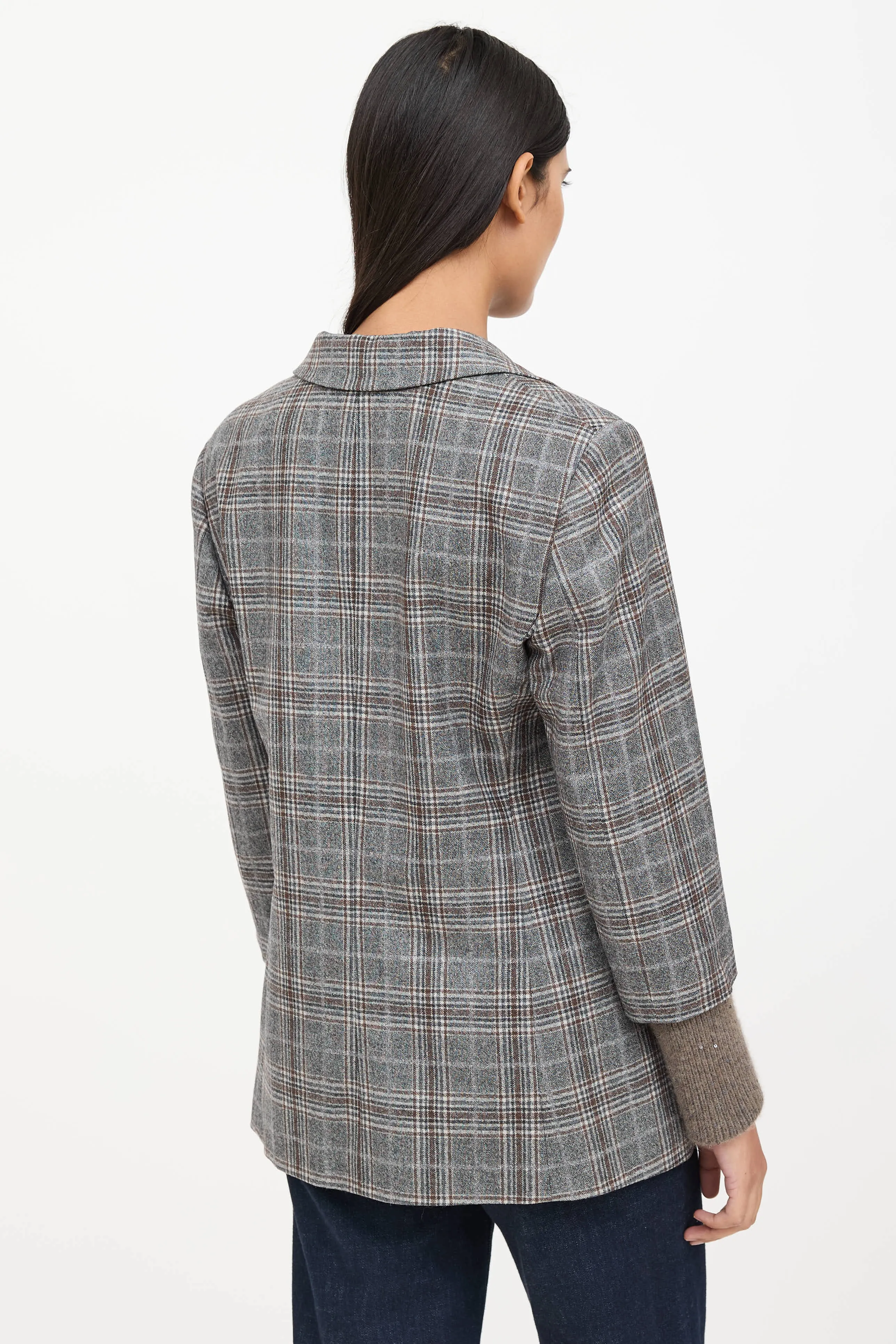 Wool Plaid Blazer sold by VSP Consignment product image thumbnail 4