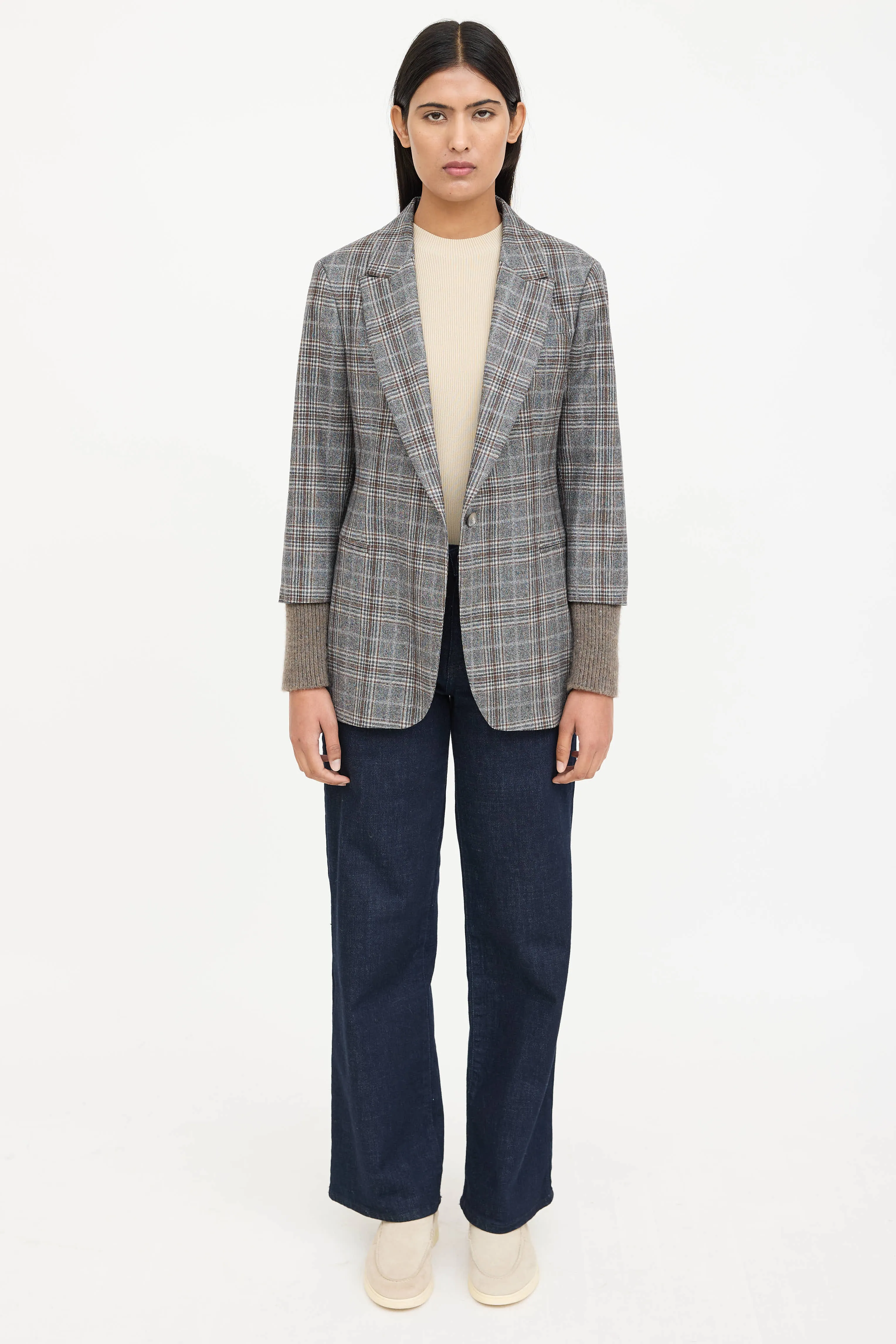 Wool Plaid Blazer sold by VSP Consignment product image thumbnail 2