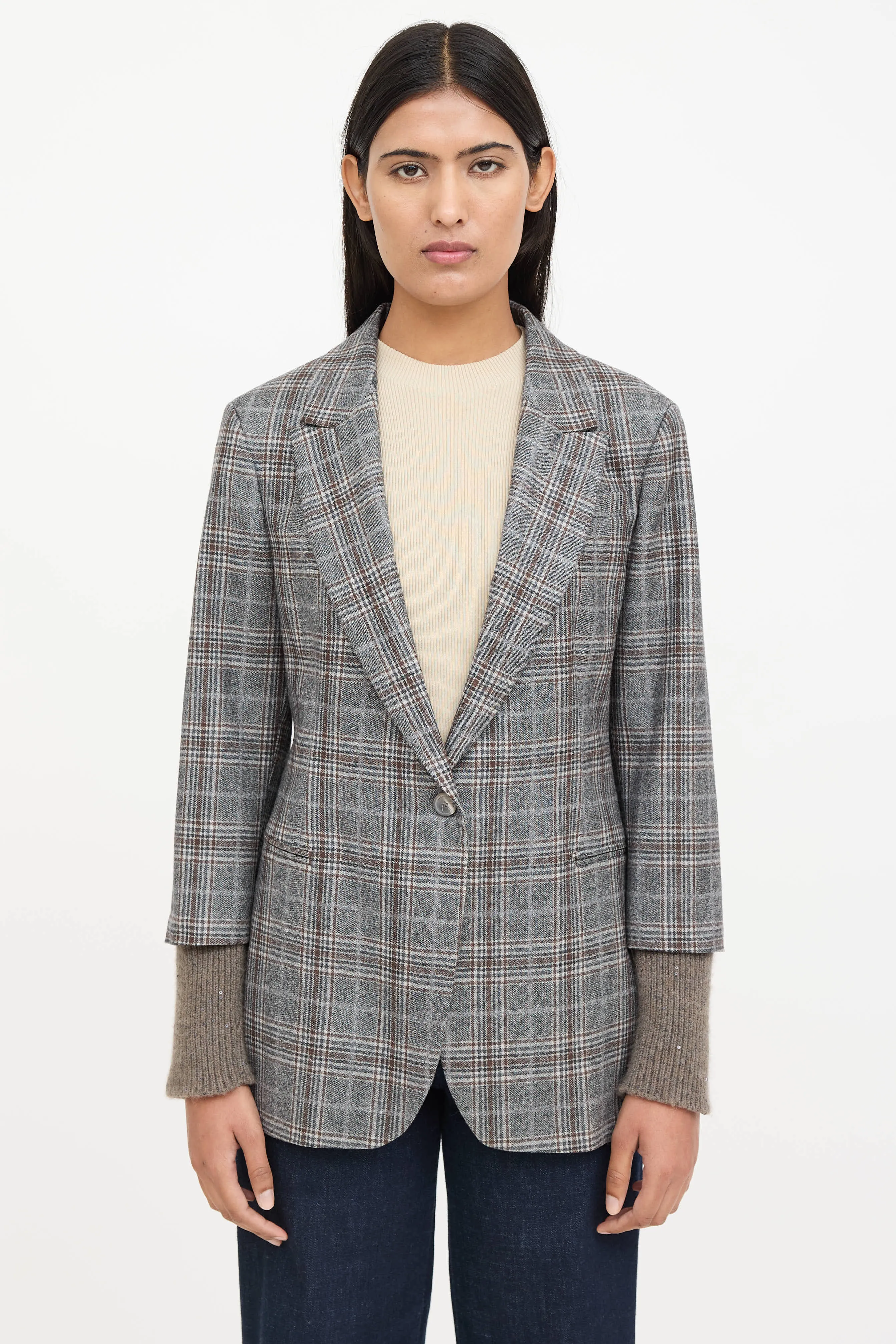 Wool Plaid Blazer sold by VSP Consignment