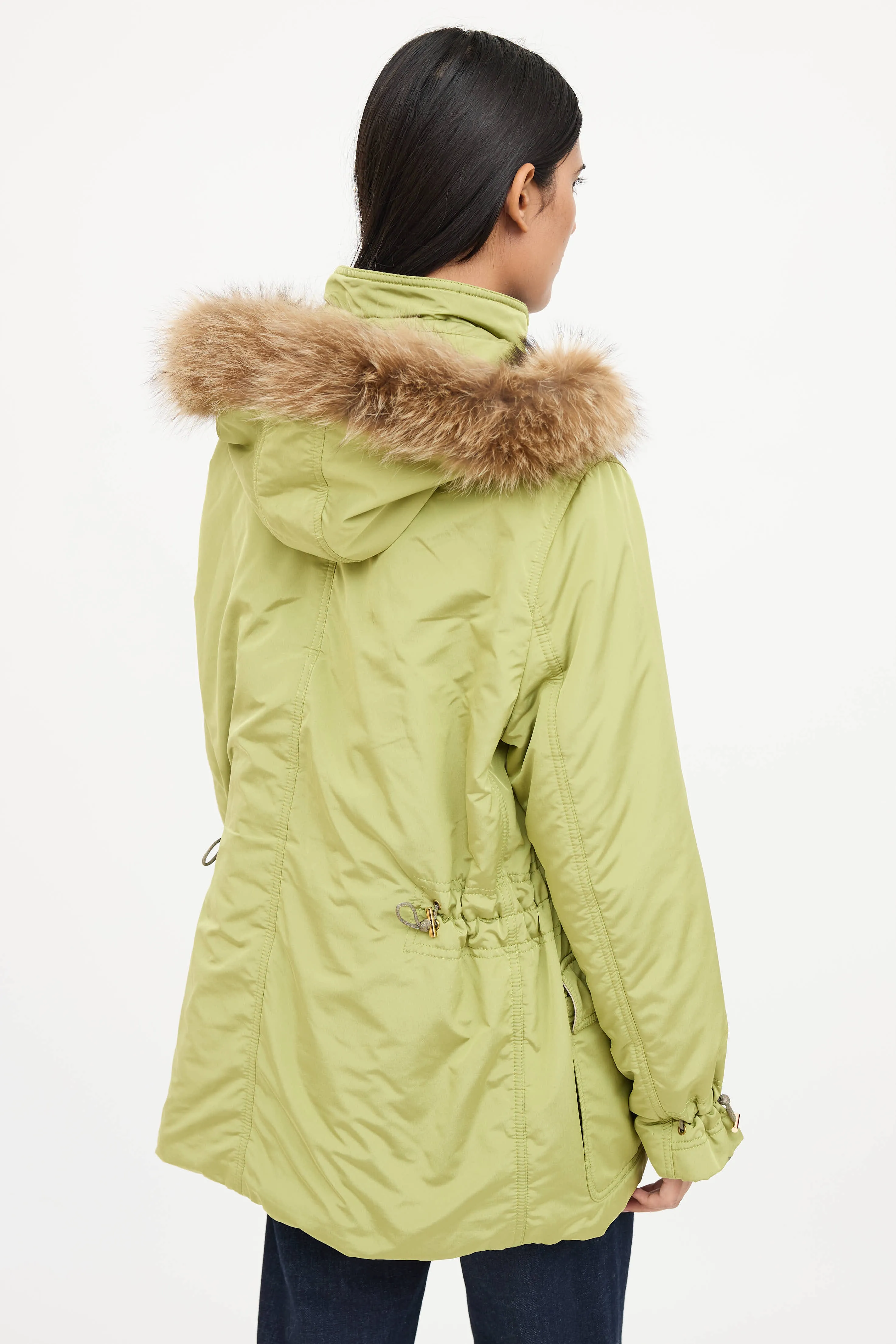 Nylon Hooded Fur Jacket sold by VSP Consignment product image thumbnail 4