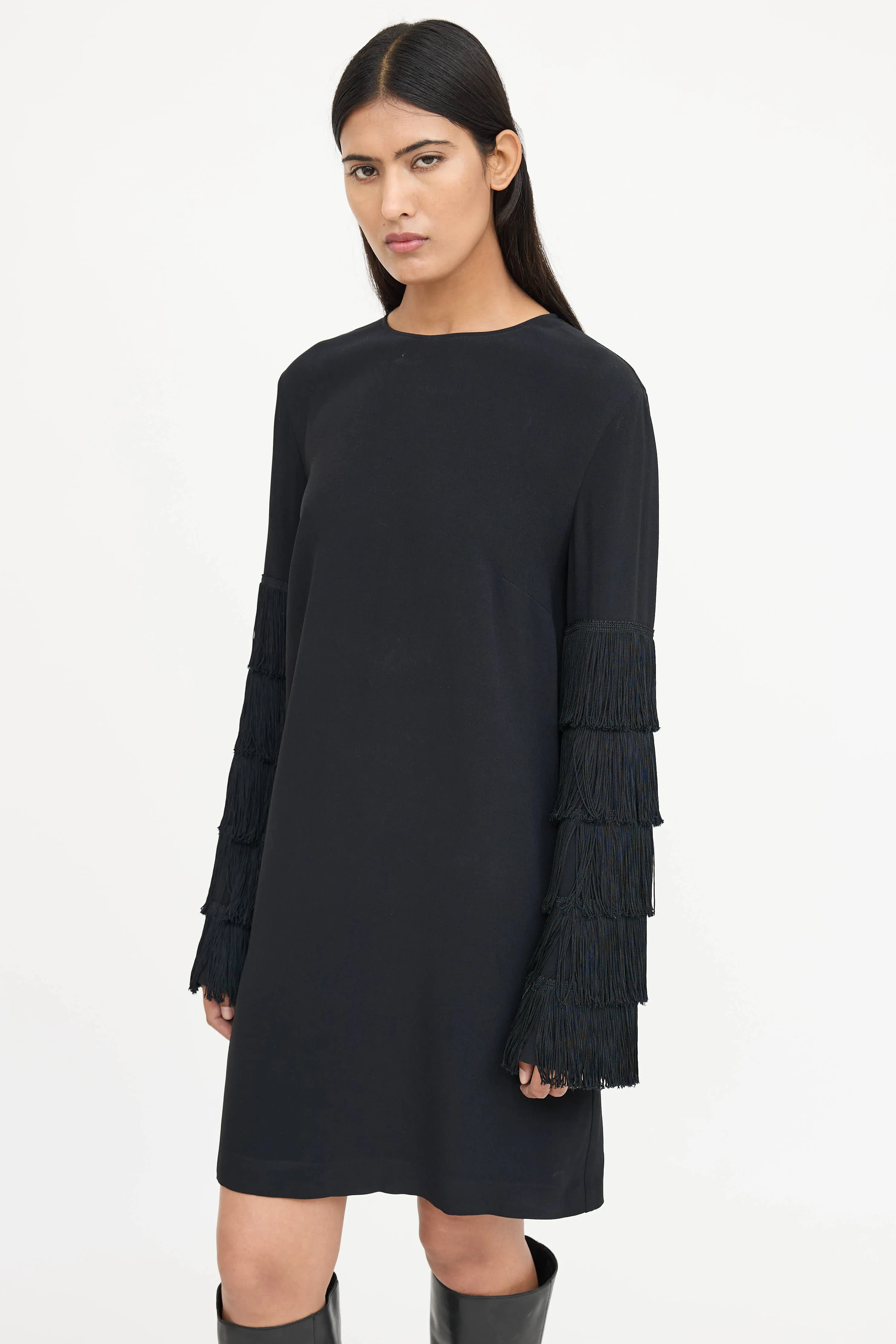 Fringe Embellished Dress sold by VSP Consignment product image thumbnail 3