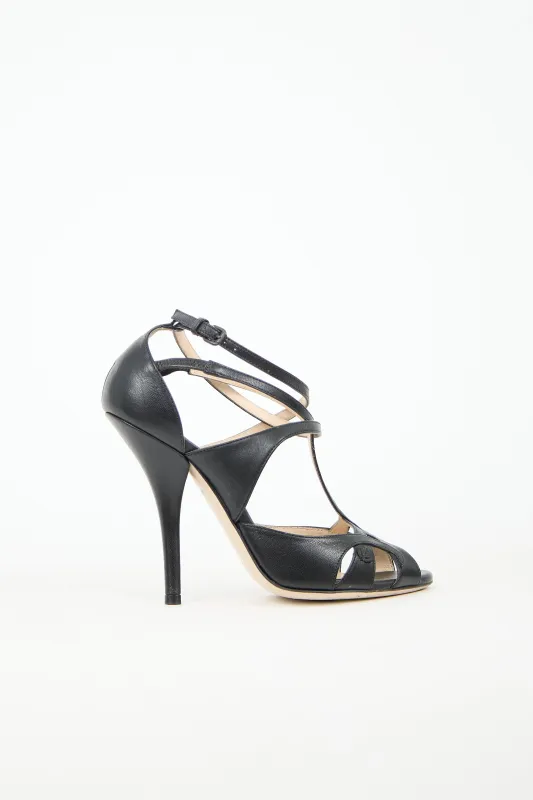 Leather T-Strap Heel sold by VSP Consignment