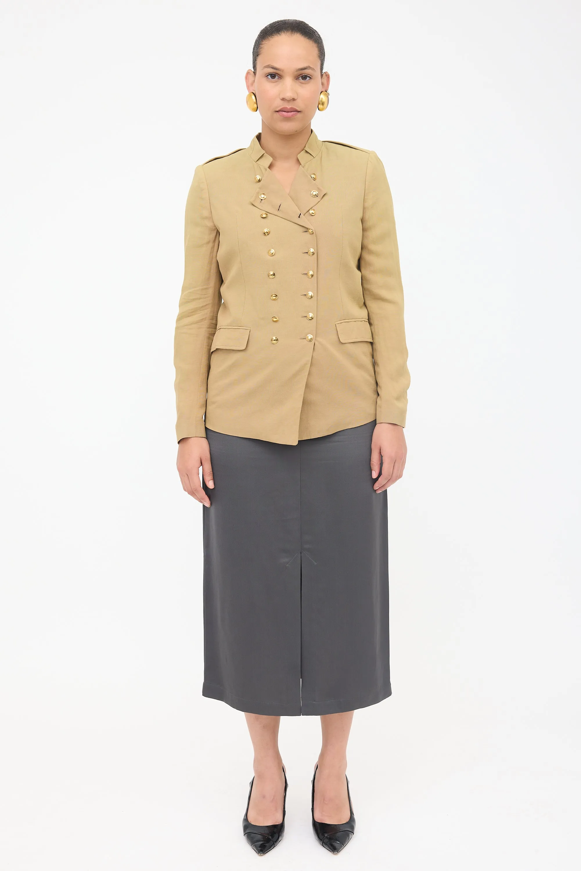 Linen Double Breasted Blazer sold by VSP Consignment product image thumbnail 2