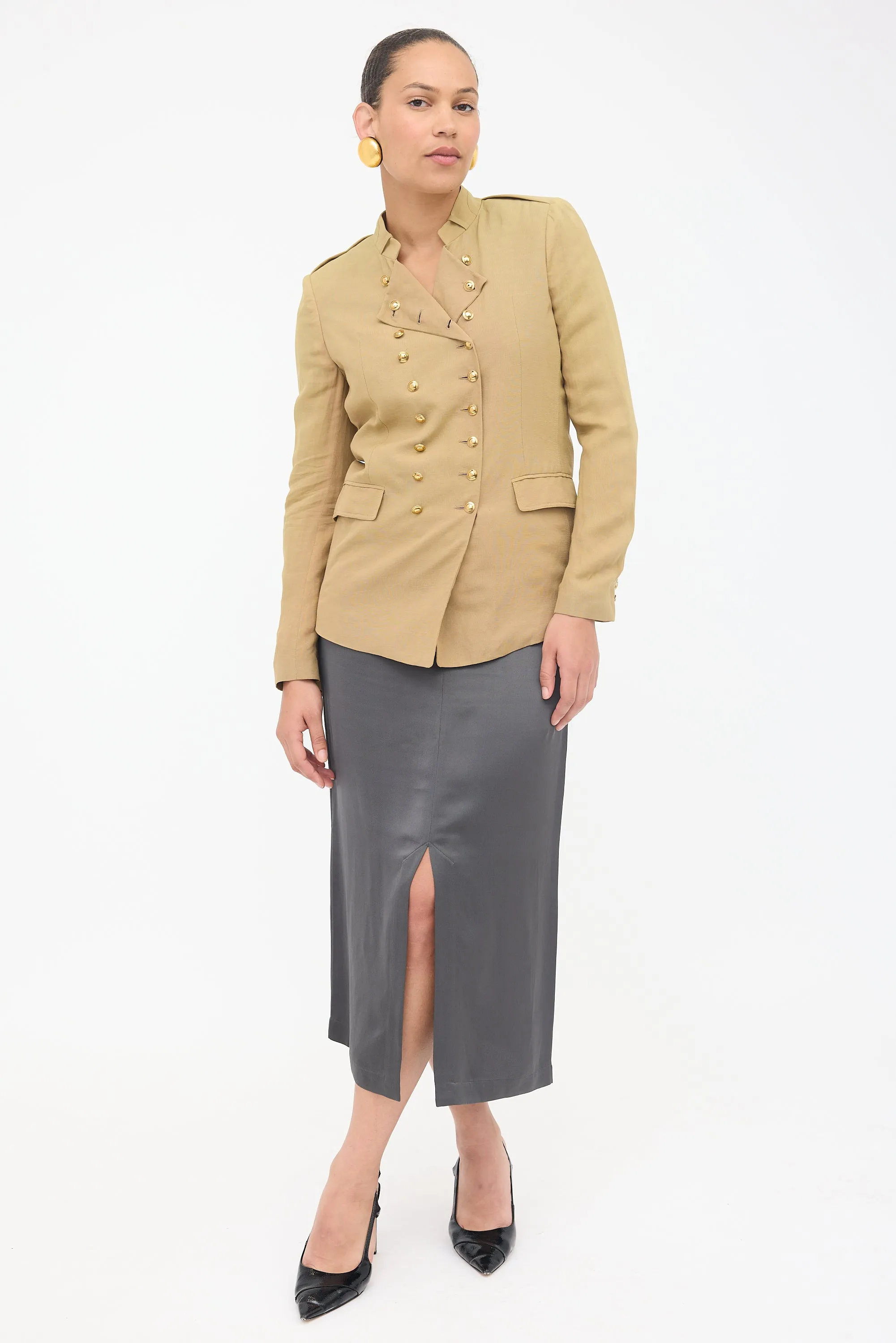 Linen Double Breasted Blazer sold by VSP Consignment product image thumbnail 4