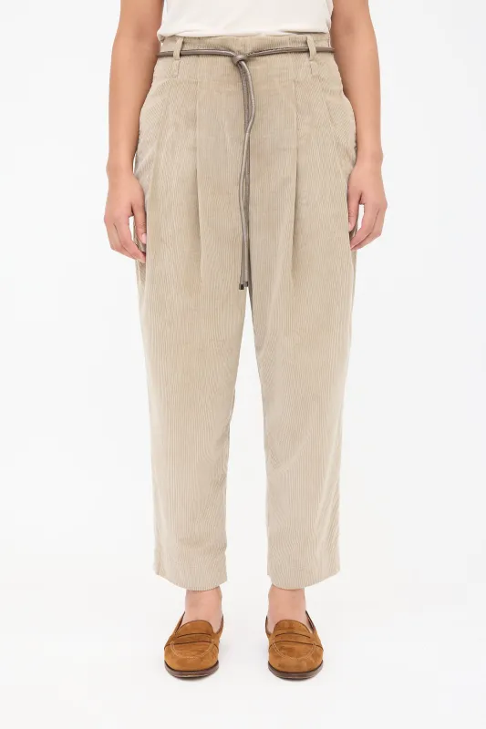 Corduroy Pleated Trouser made by Brunello Cucinelli
