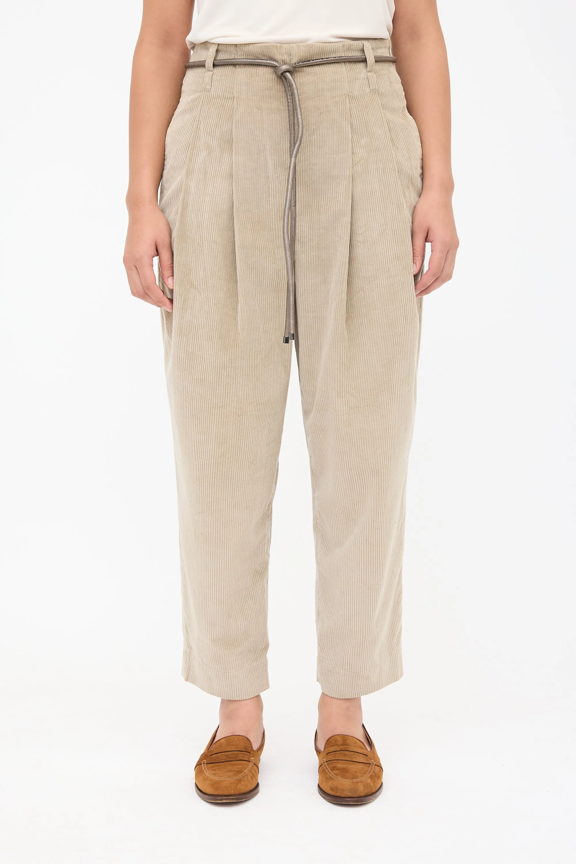 Corduroy Pleated Trouser sold by VSP Consignment
