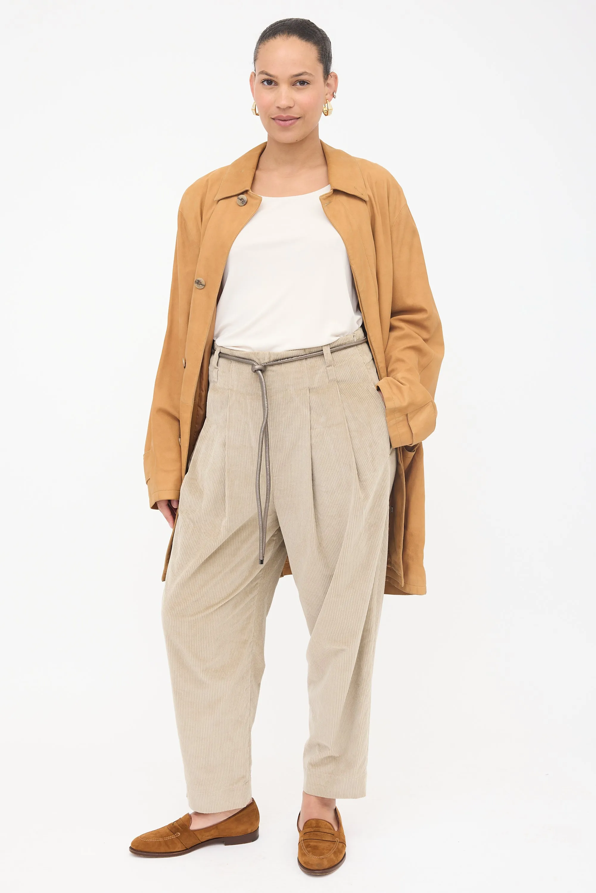 Corduroy Pleated Trouser sold by VSP Consignment product image thumbnail 2