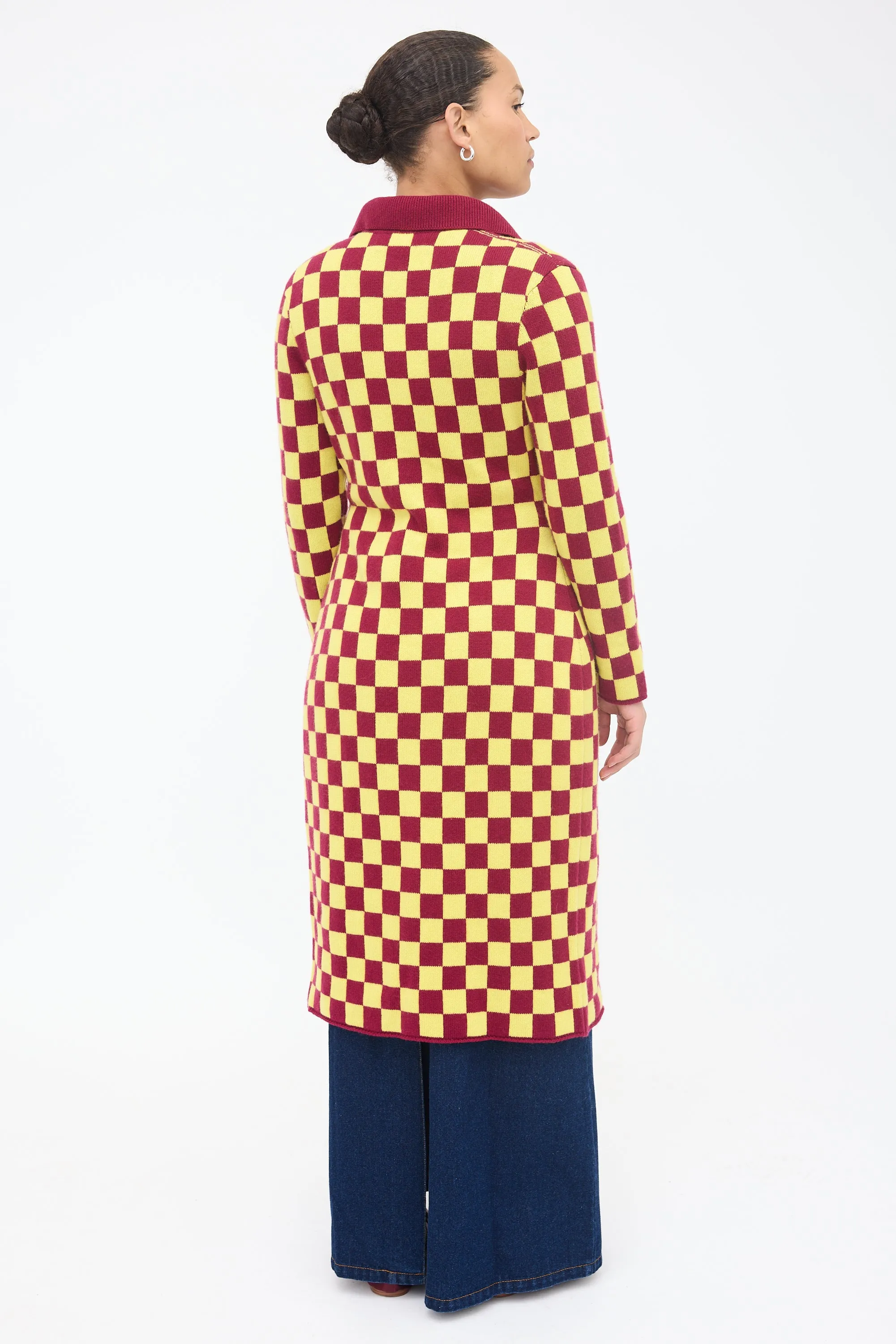 Wool Checkered Sweater Dress sold by VSP Consignment product image thumbnail 4