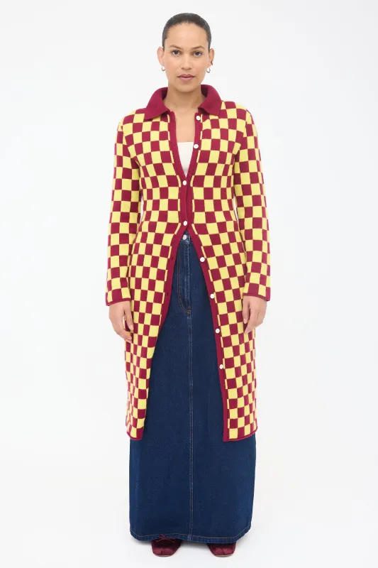 Wool Checkered Sweater Dress sold by VSP Consignment