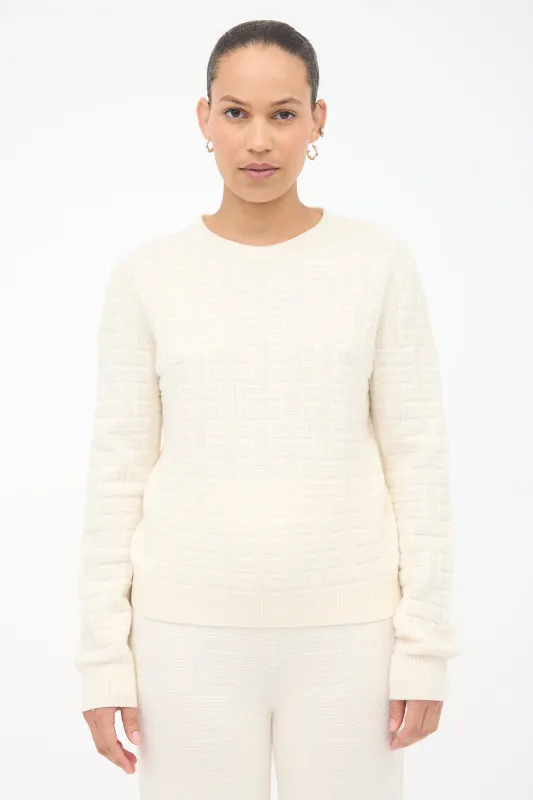 Wool Geometric Jacquard Sweater made by Hermes