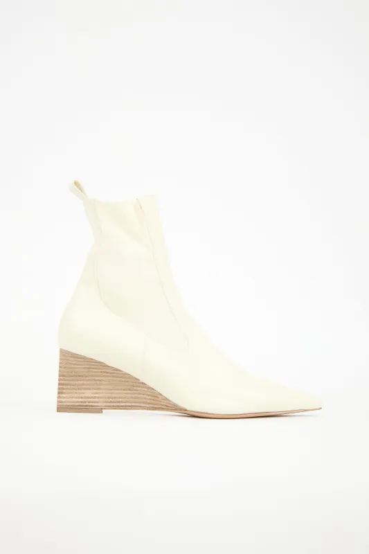 Leather Wedge Chelsea Boot made by Jil Sander