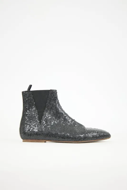 Sequin Chelsea Ankle Boot made by Loewe