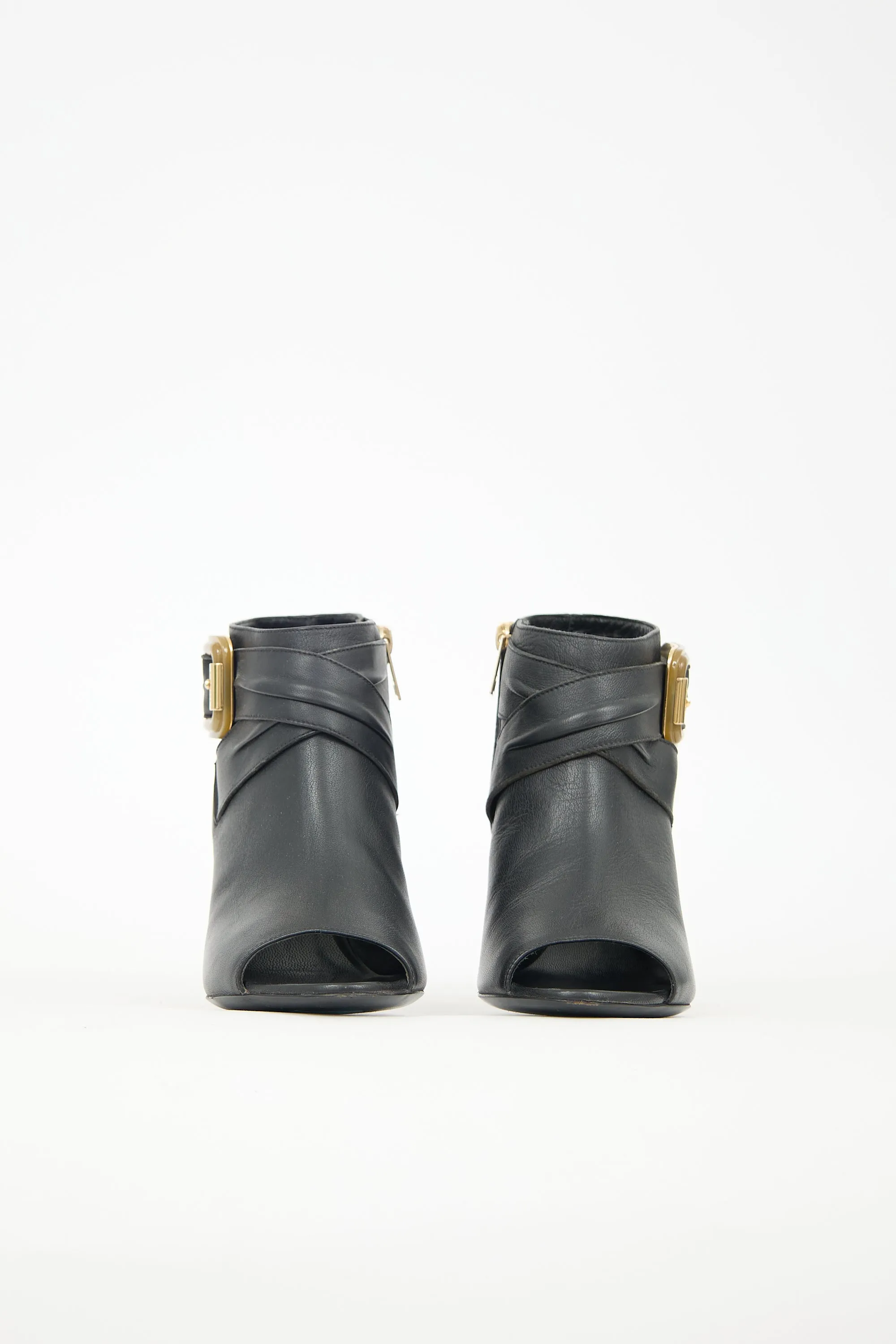 Leather Buckle Bootie sold by VSP Consignment product image thumbnail 3