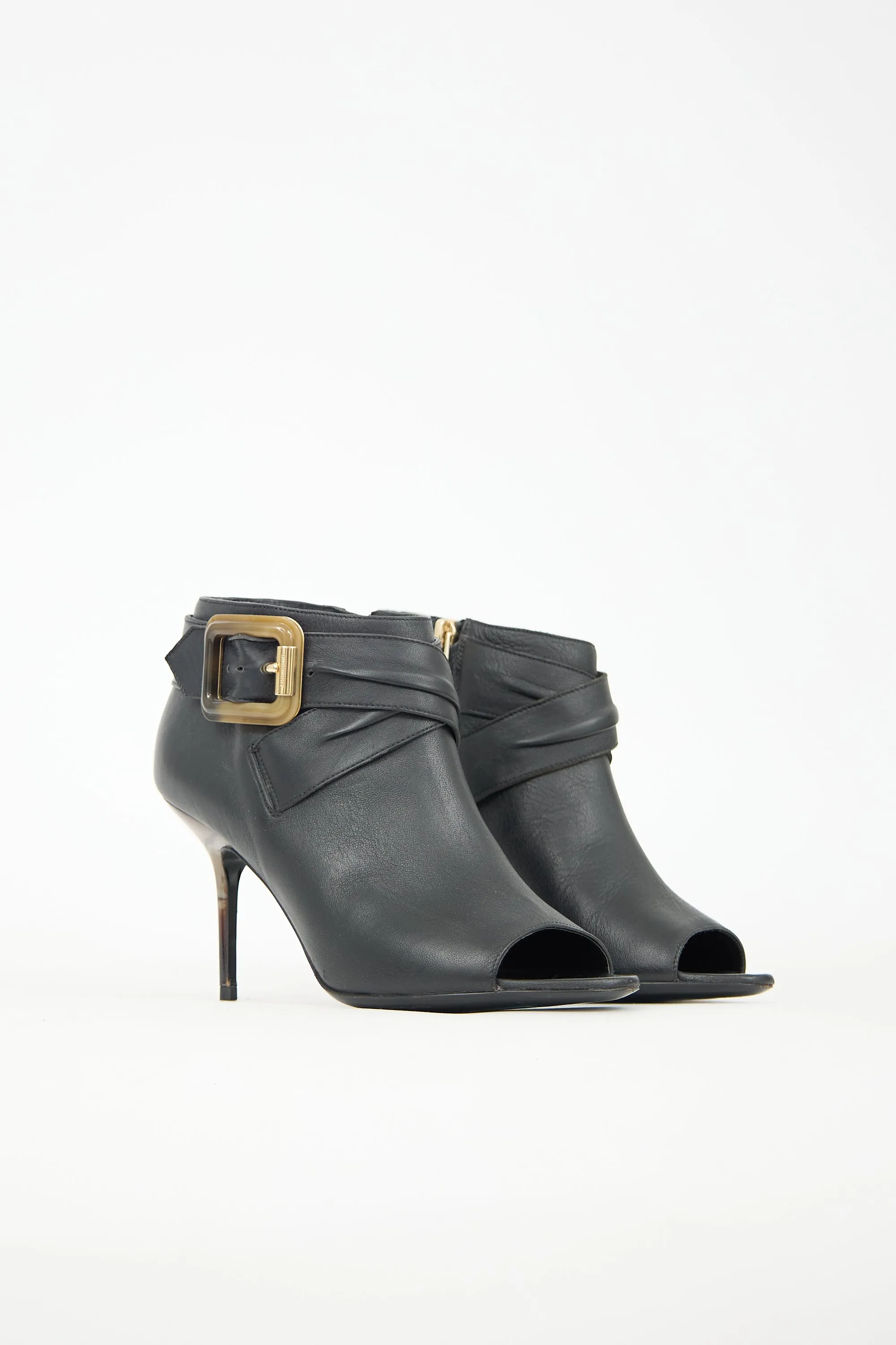 Leather Buckle Bootie sold by VSP Consignment product image thumbnail 2
