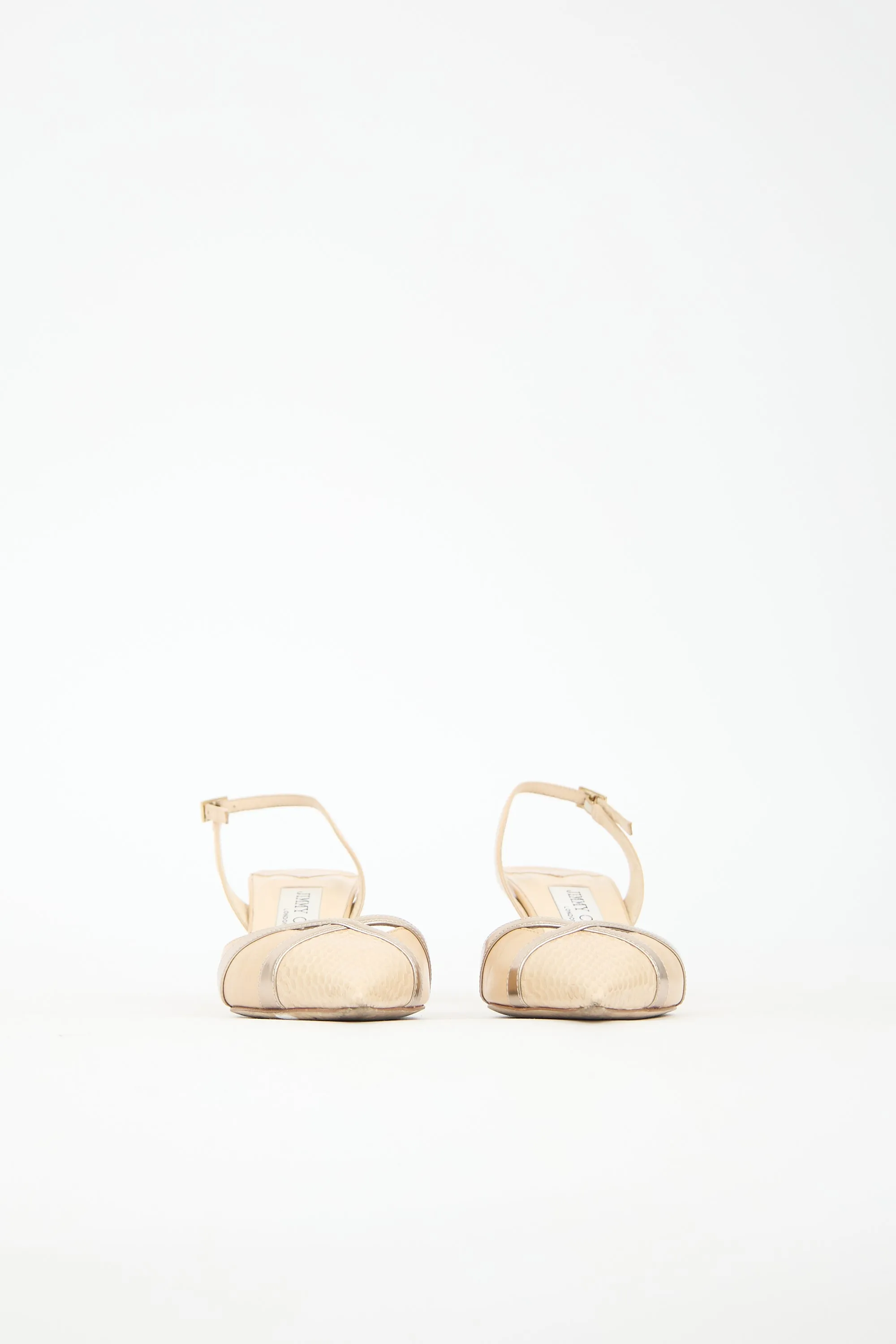 Embossed Leather Slingback Pump sold by VSP Consignment product image thumbnail 3