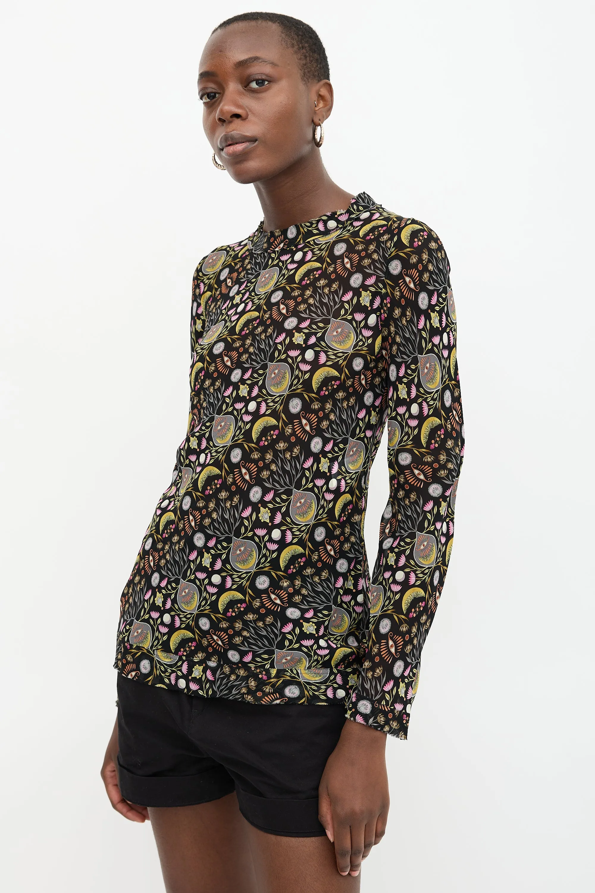 Sheer Floral Top sold by VSP Consignment product image thumbnail 3