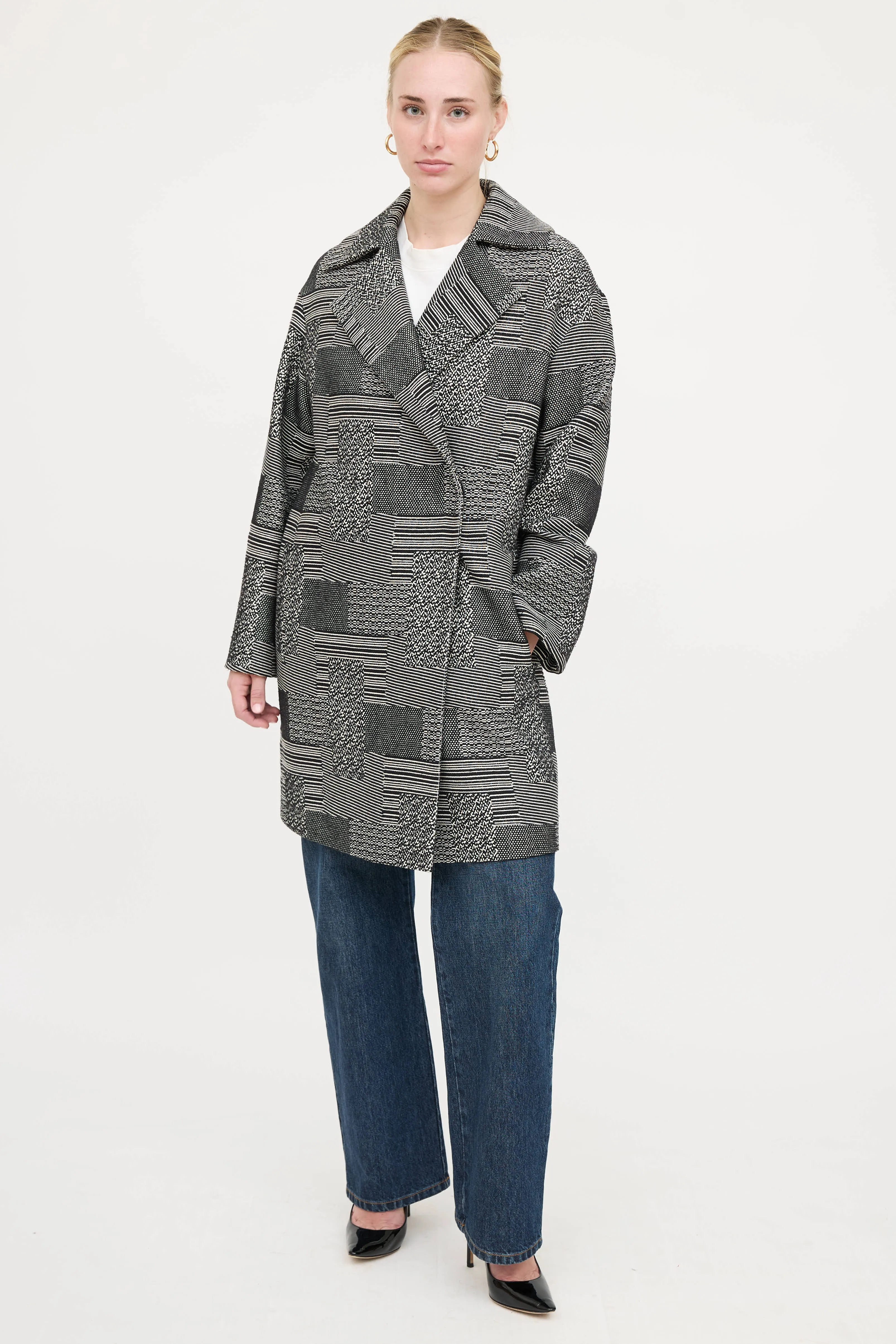 Woven Striped Coat sold by VSP Consignment product image thumbnail 5