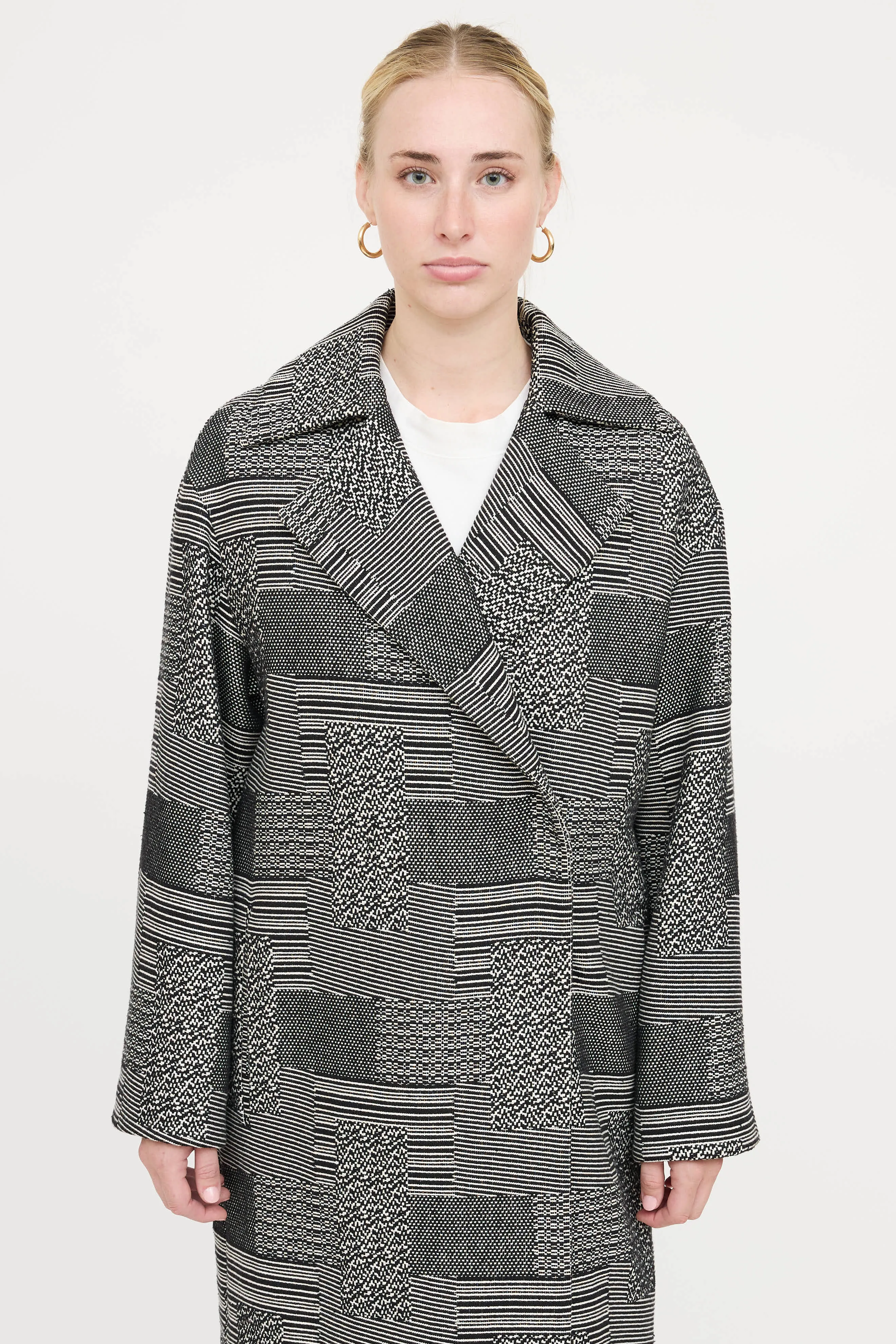 Woven Striped Coat sold by VSP Consignment product image thumbnail 2