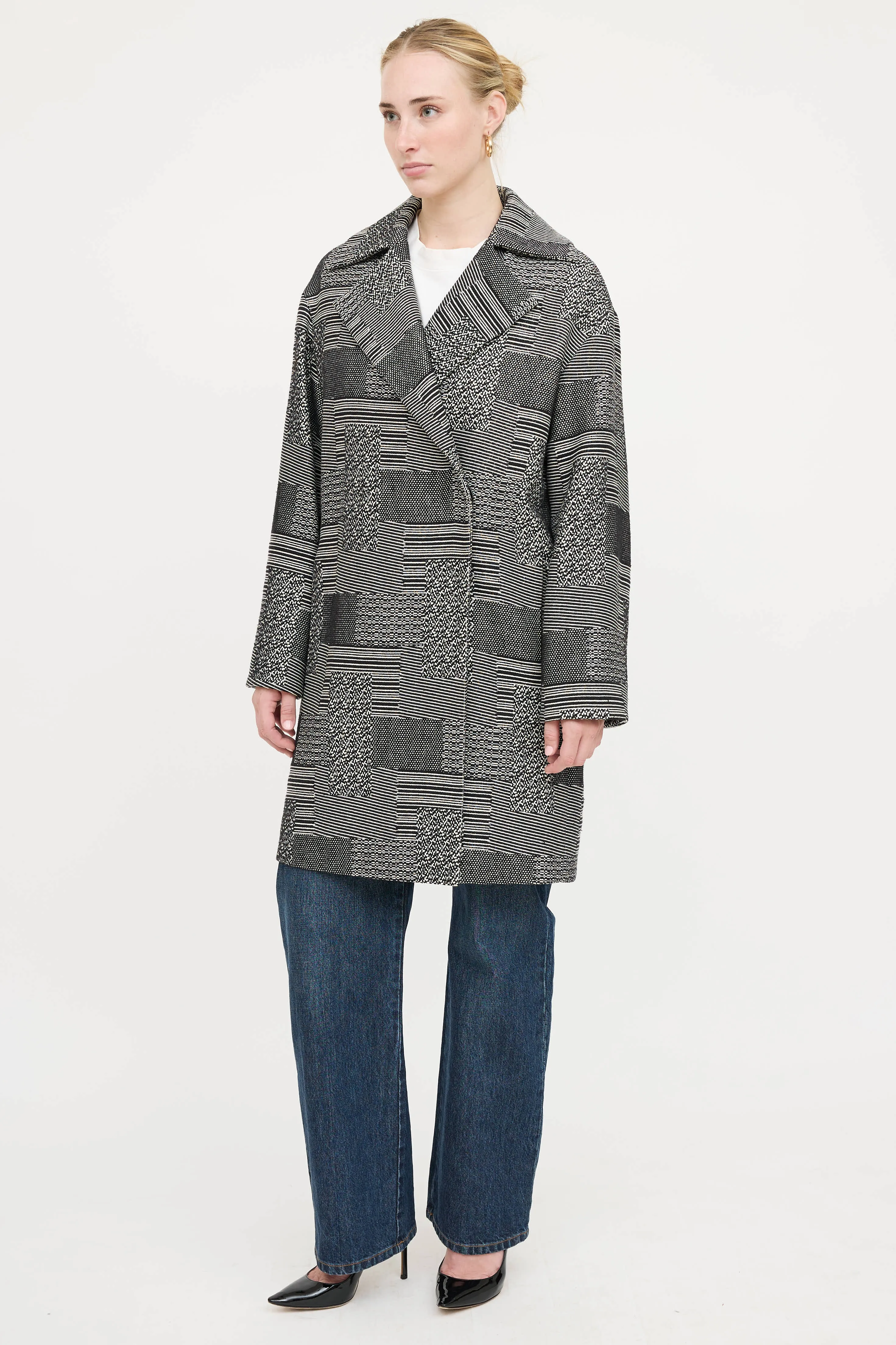 Woven Striped Coat sold by VSP Consignment product image thumbnail 3