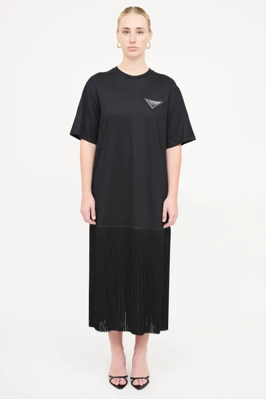 2020 Fringe T-shirt Dress made by Prada