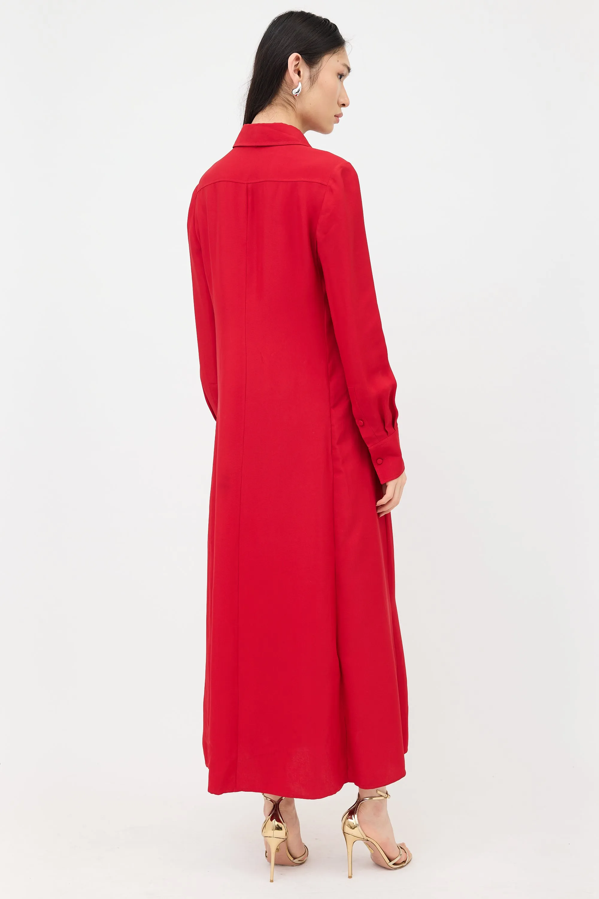 Ruffled Shirt Dress sold by VSP Consignment product image thumbnail 3