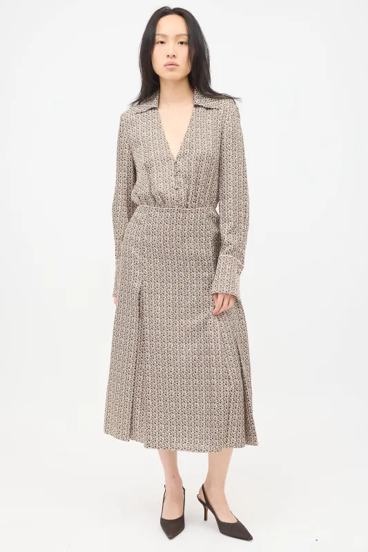 Silk Printed FF Midi Dress sold by VSP Consignment