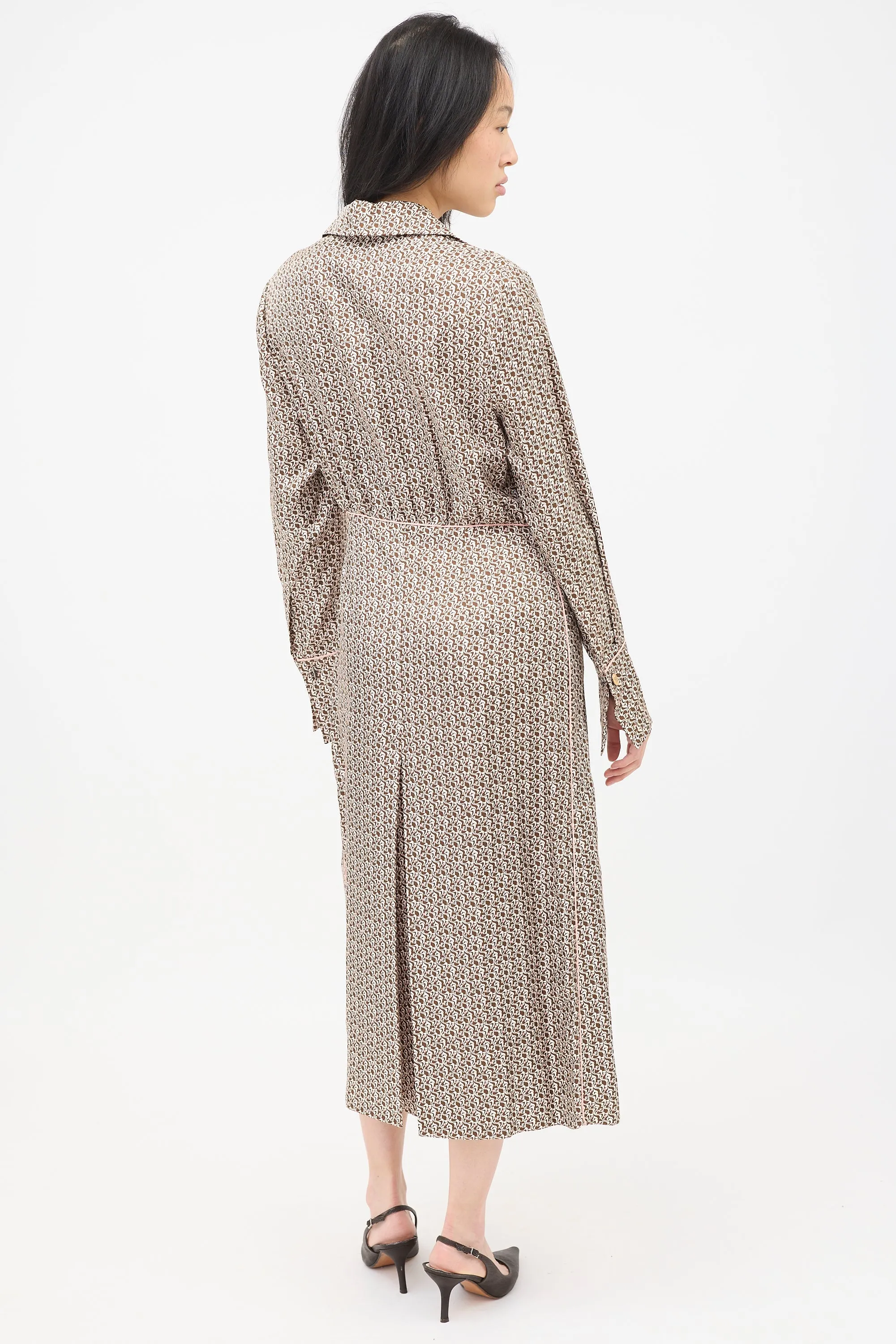 Silk Printed FF Midi Dress sold by VSP Consignment product image thumbnail 5