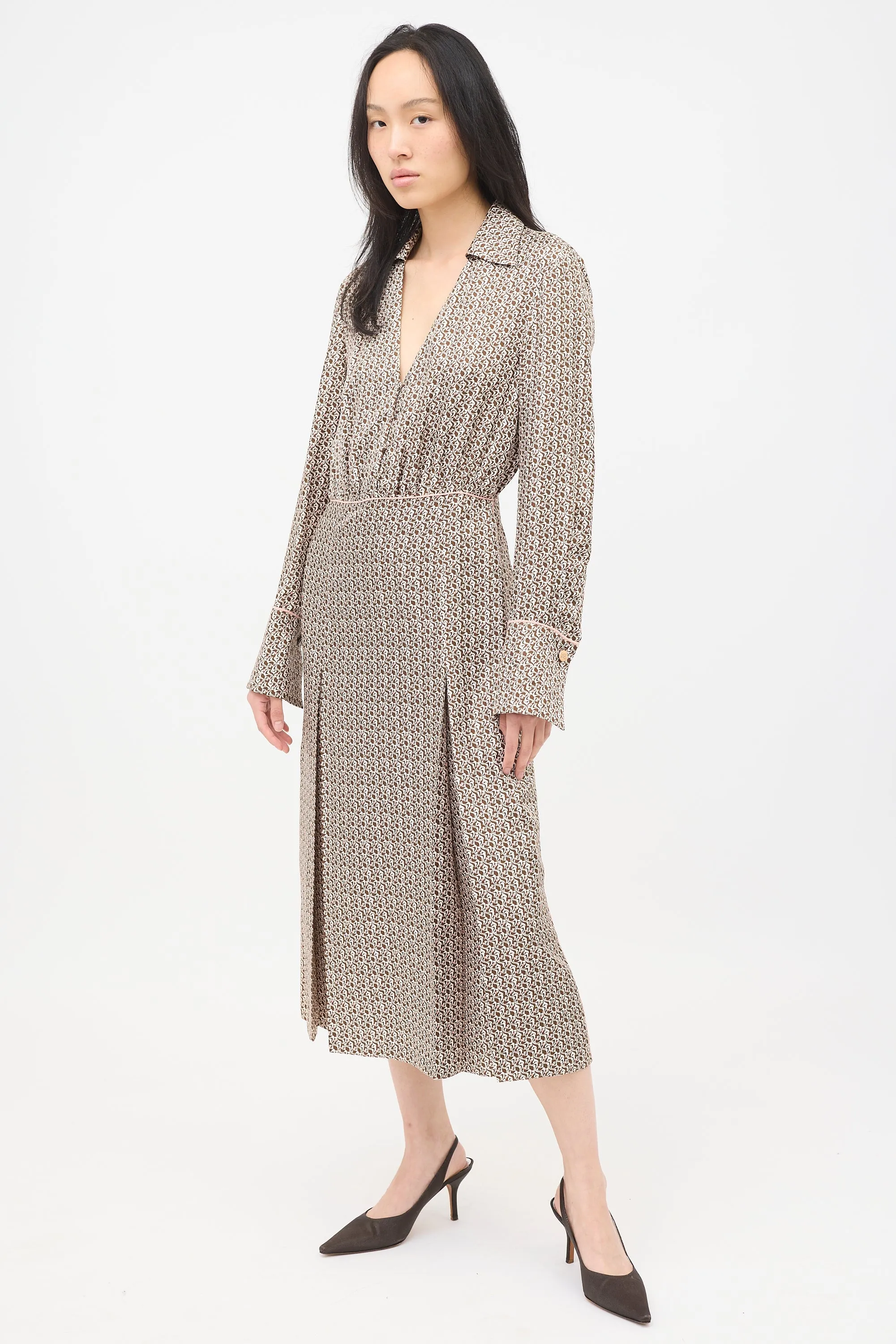 Silk Printed FF Midi Dress sold by VSP Consignment product image thumbnail 3