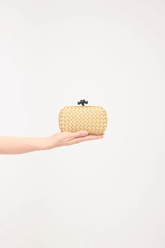 Satin Intrecciato Knot Clutch sold by VSP Consignment