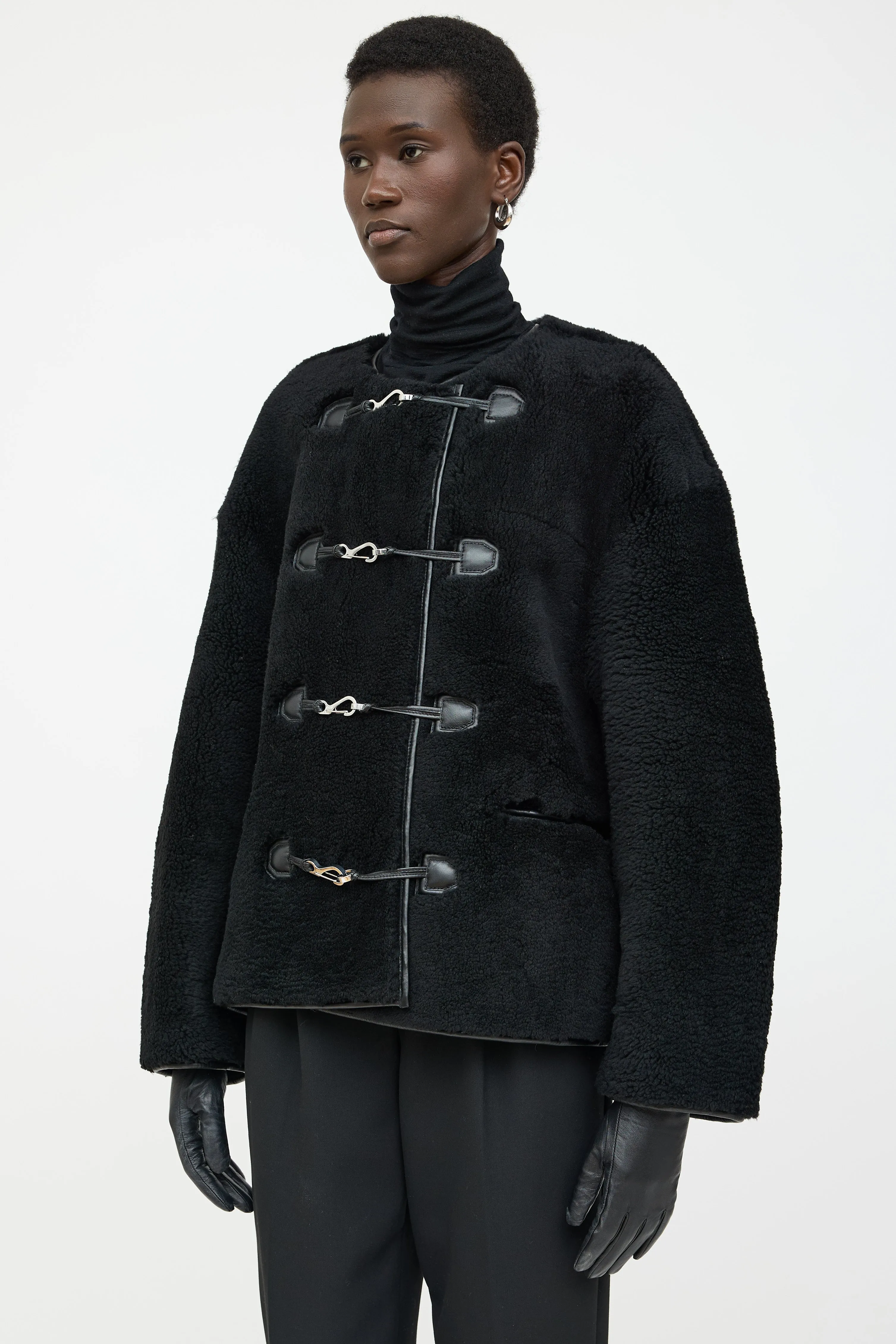 Teddy Shearling Clasp Jacket sold by VSP Consignment product image thumbnail 3