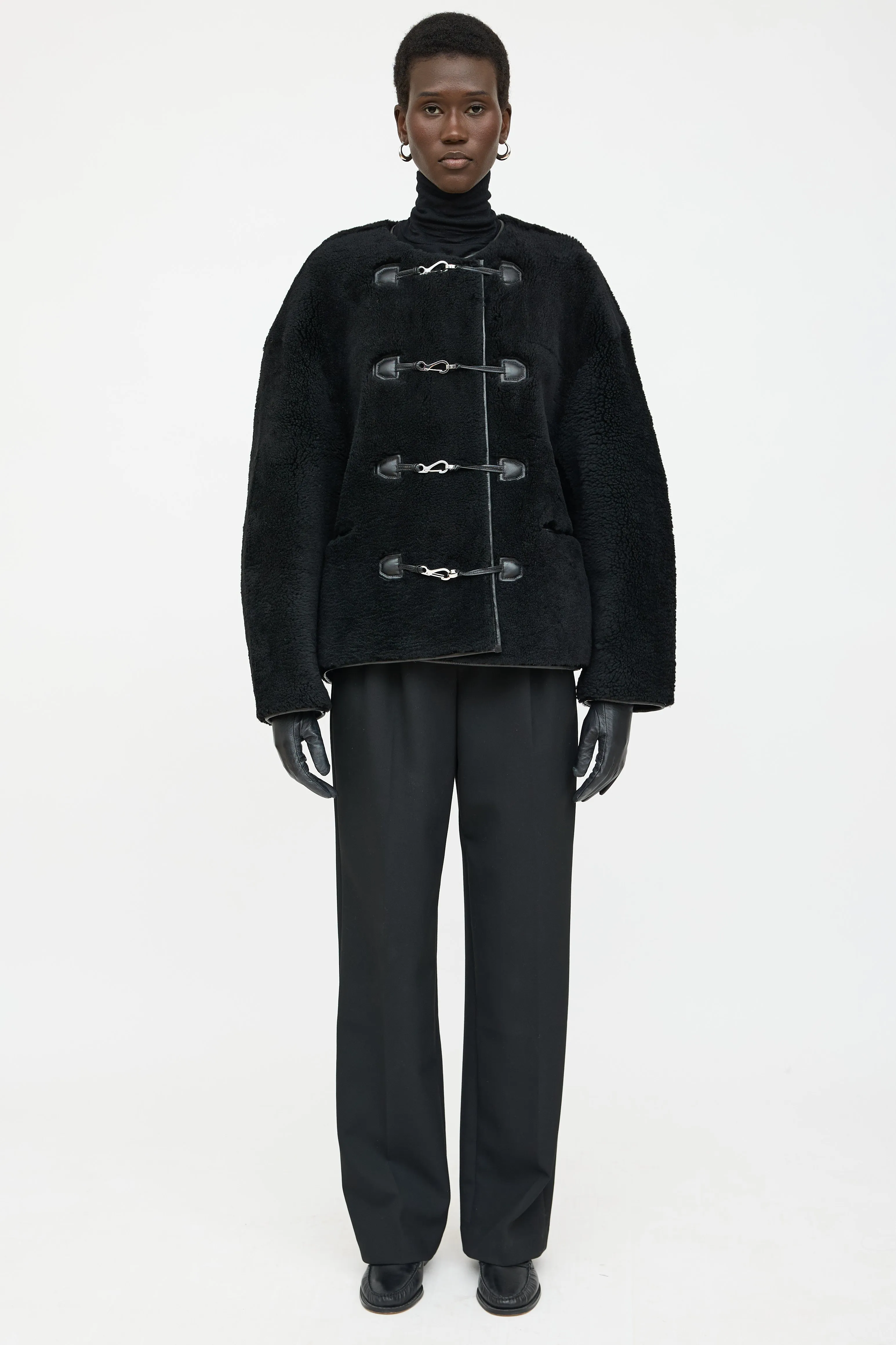 Teddy Shearling Clasp Jacket sold by VSP Consignment