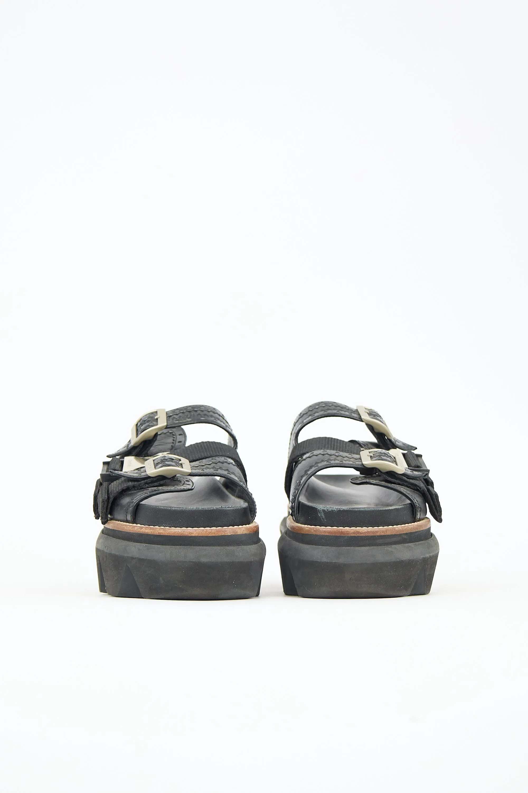 Leather Belt Platform Slide sold by VSP Consignment product image thumbnail 3