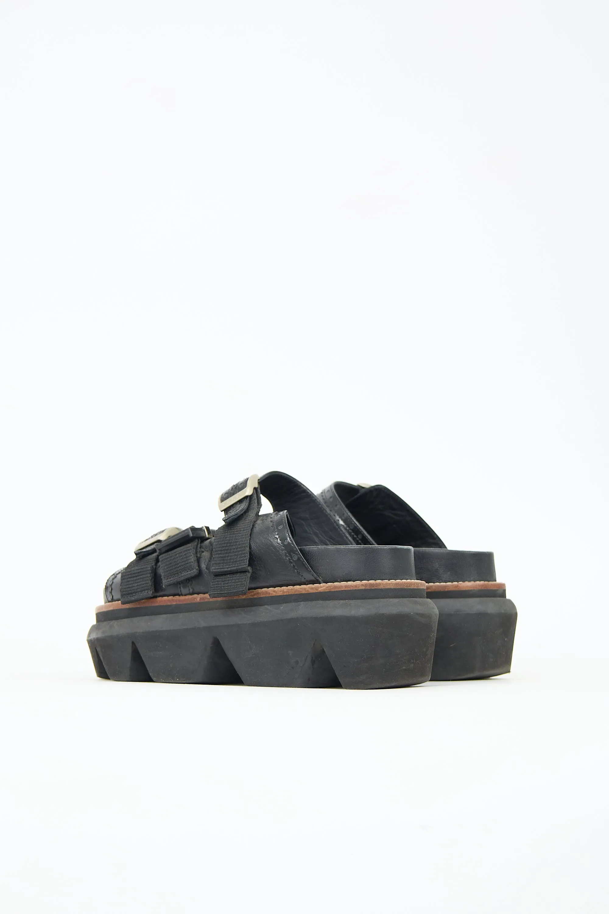 Leather Belt Platform Slide sold by VSP Consignment product image thumbnail 4