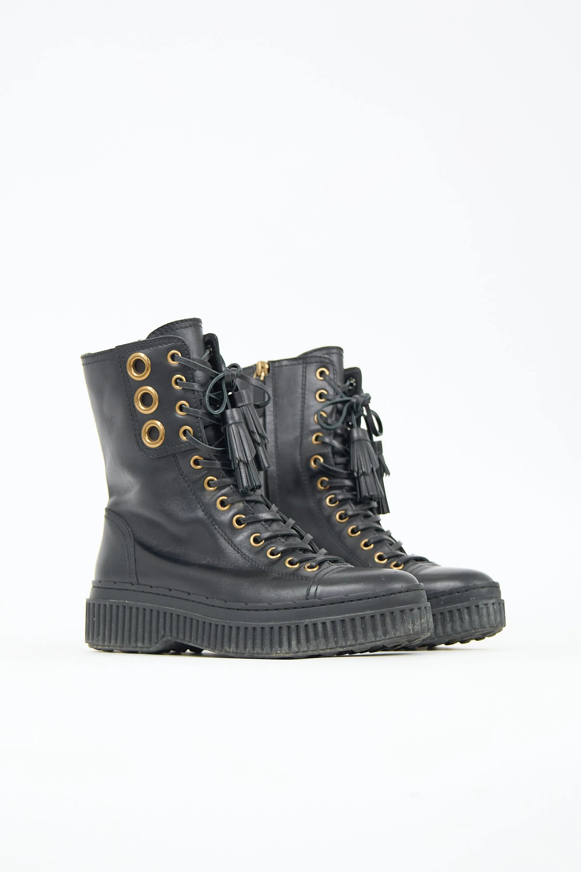 Leather Lace Up Boot sold by VSP Consignment product image thumbnail 2