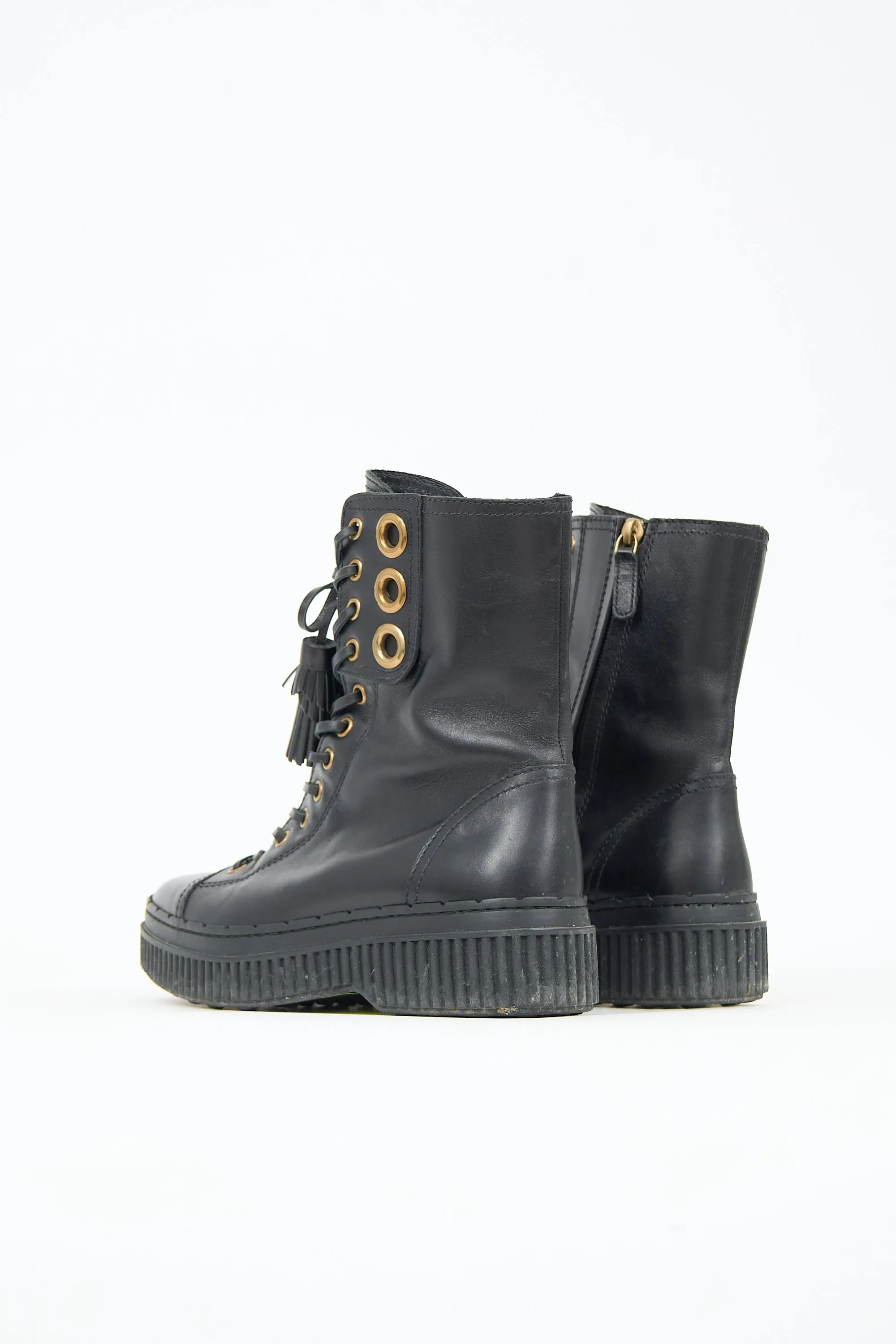 Leather Lace Up Boot sold by VSP Consignment product image thumbnail 4
