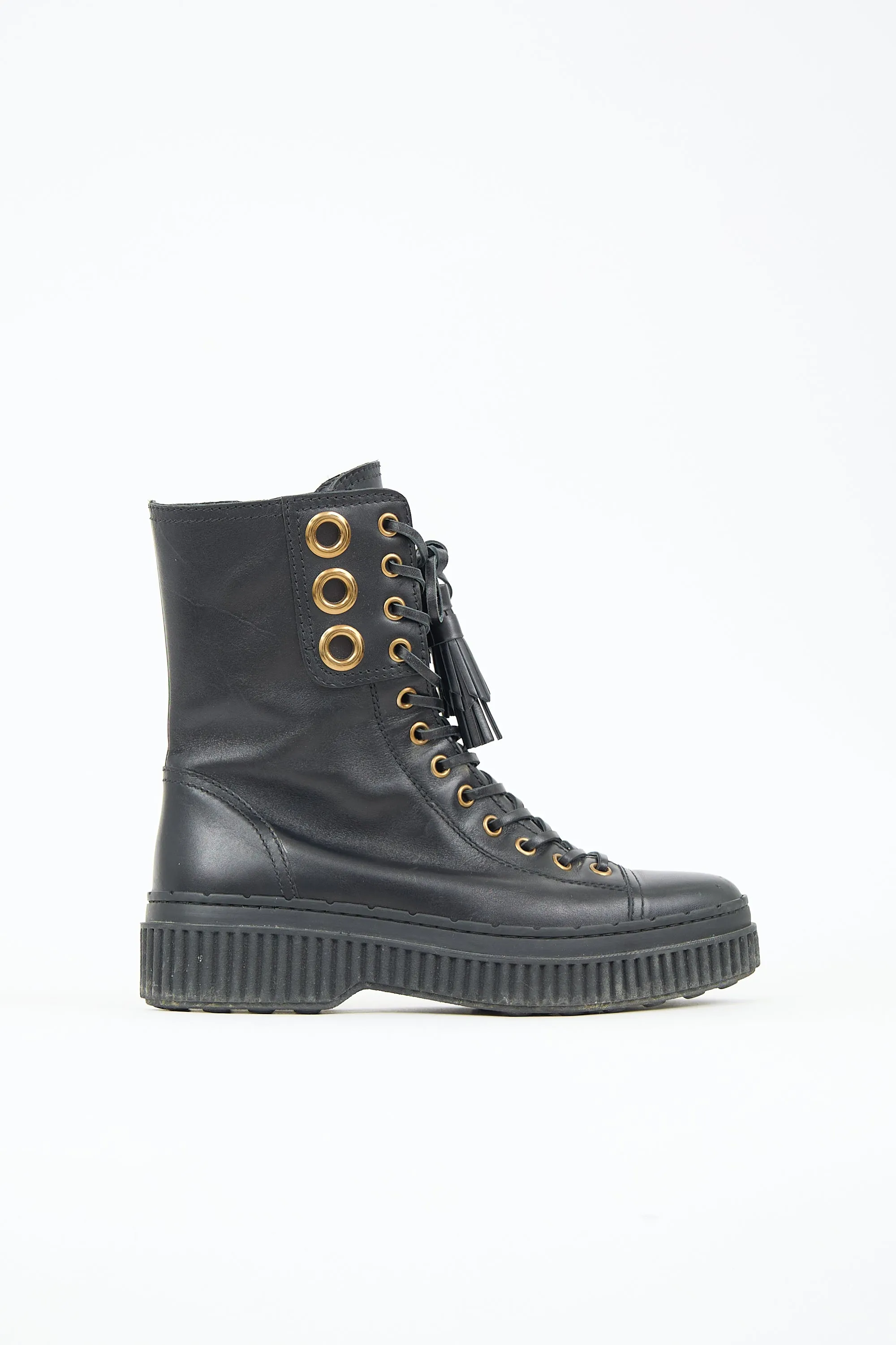 Leather Lace Up Boot sold by VSP Consignment