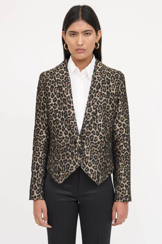 Single Button Patterned Blazer sold by VSP Consignment