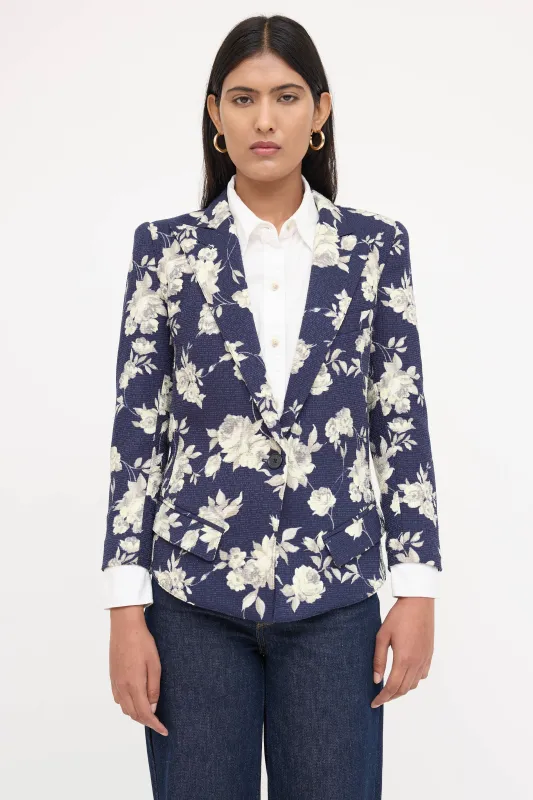 Woven Floral Blazer sold by VSP Consignment