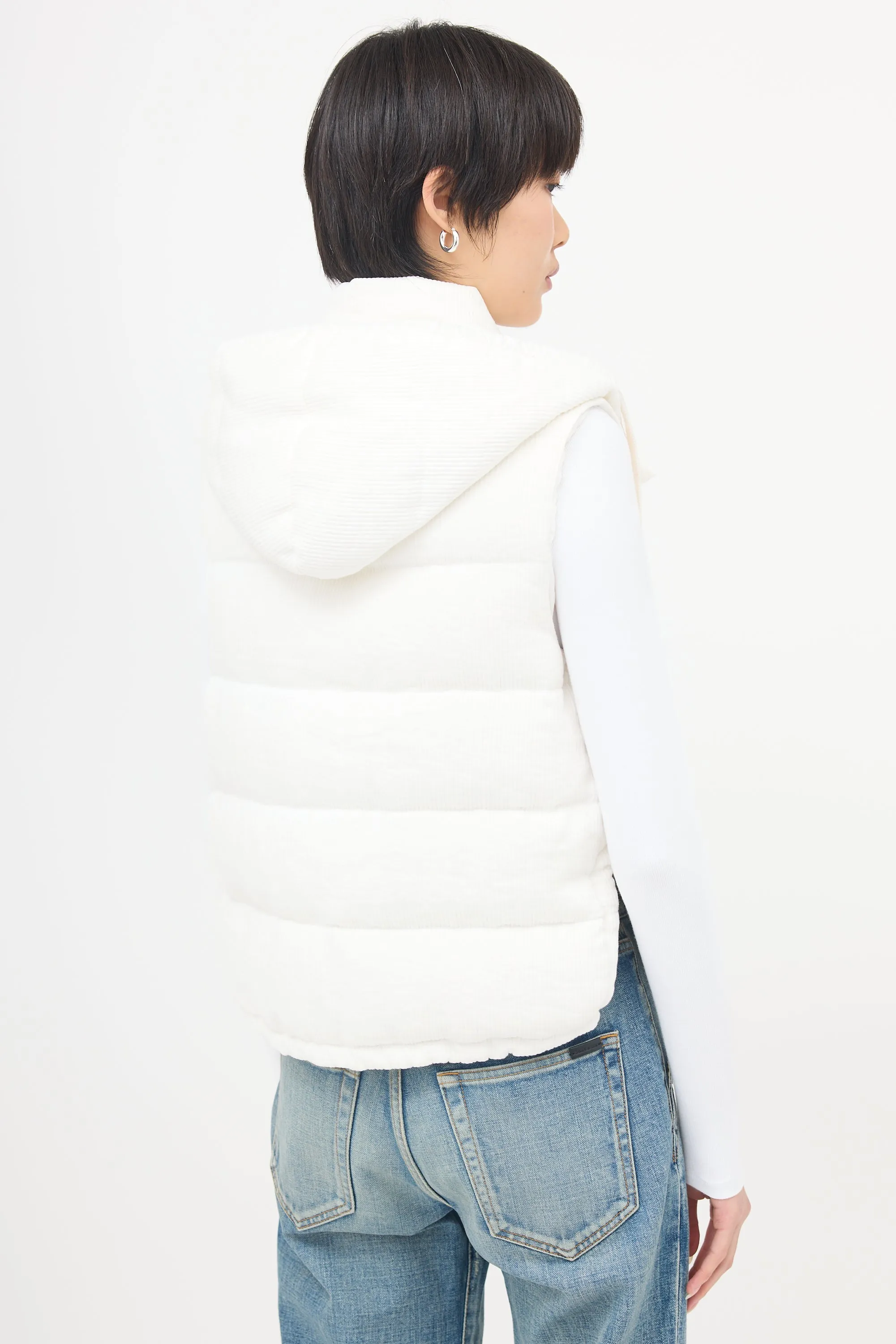 Corduroy Down Puffer Vest sold by VSP Consignment product image thumbnail 4