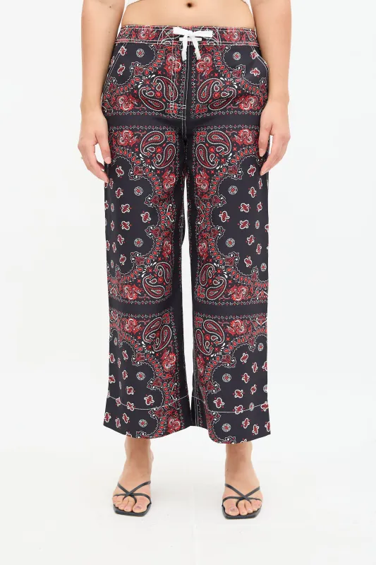 Silk Paisley Bandana Print Trouser sold by VSP Consignment