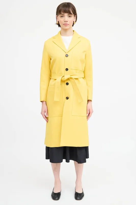 Belted Button Up Coat sold by VSP Consignment