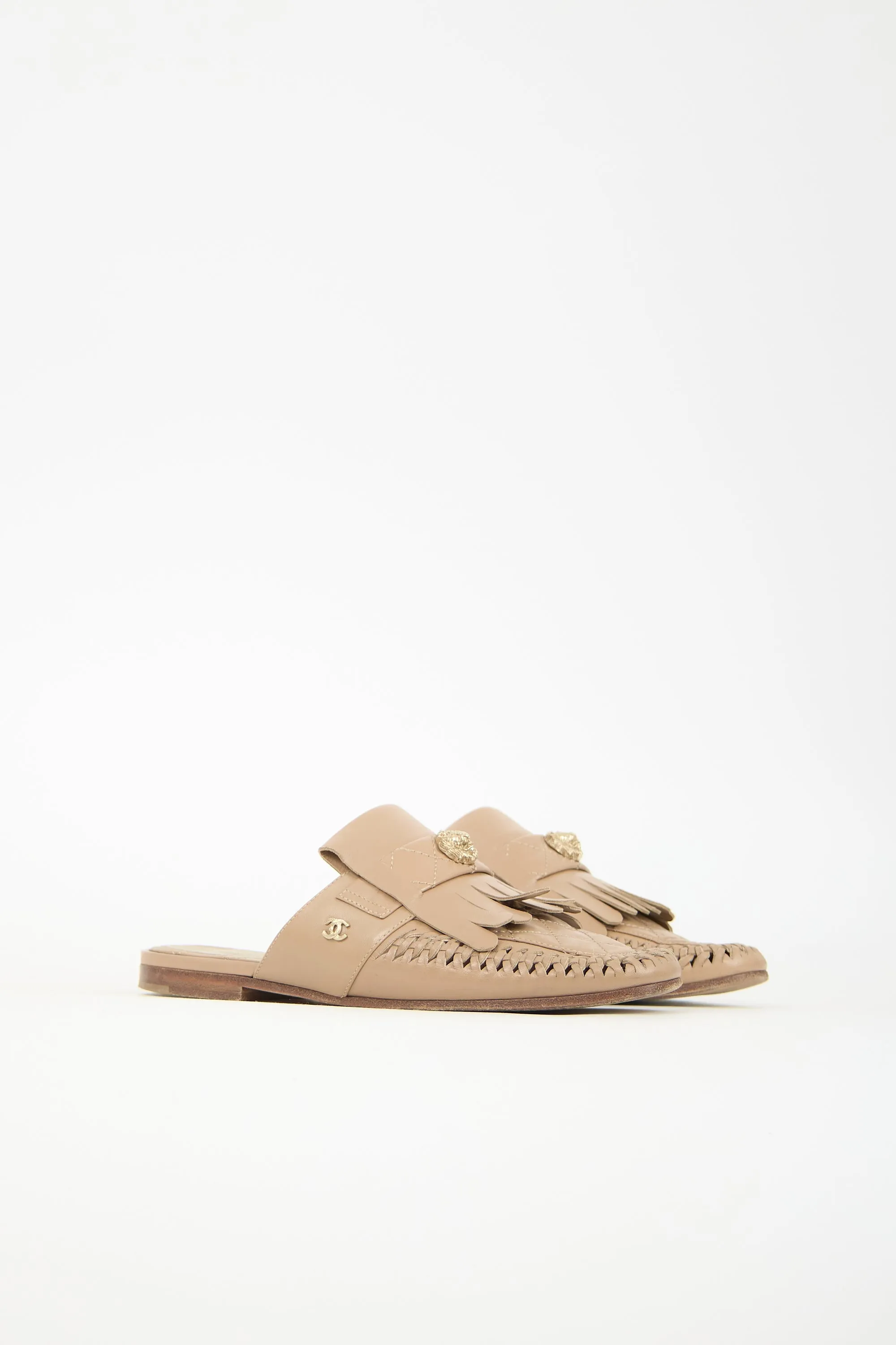 2018 Leather Fringe CC Mule sold by VSP Consignment product image thumbnail 4