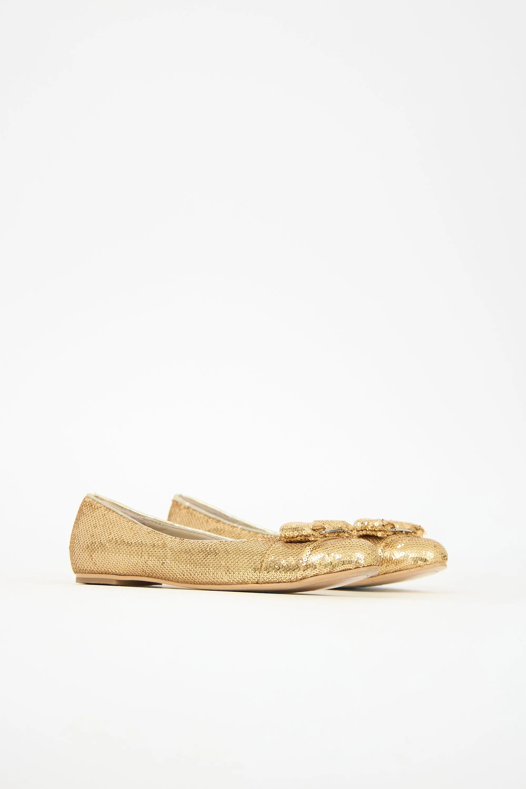 Sequin Vara Bow Flat sold by VSP Consignment product image thumbnail 3