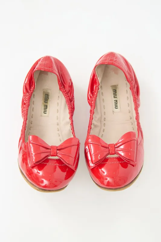Patent Leather Scrunch Flat sold by VSP Consignment