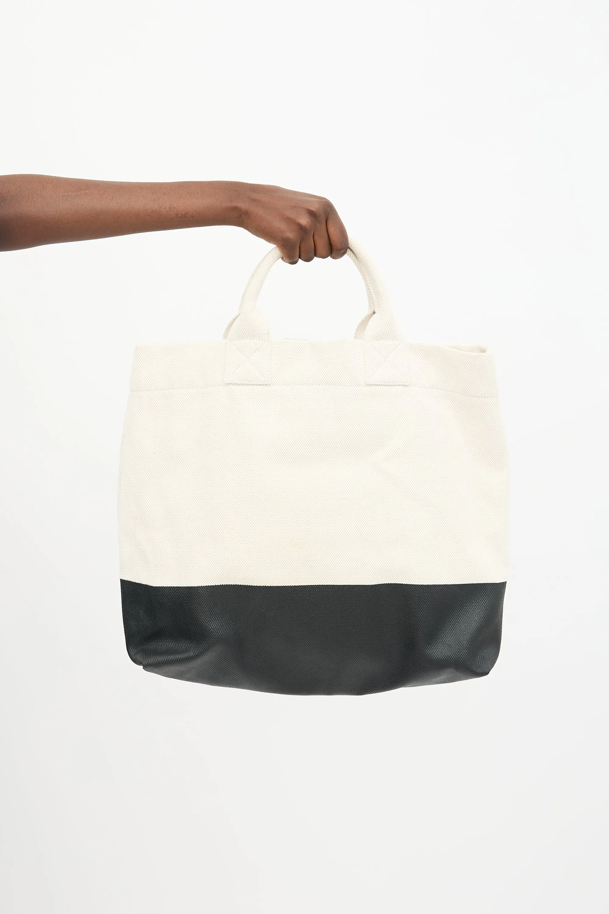 Canvas Embossed Logo Tote Bag sold by VSP Consignment product image thumbnail 4