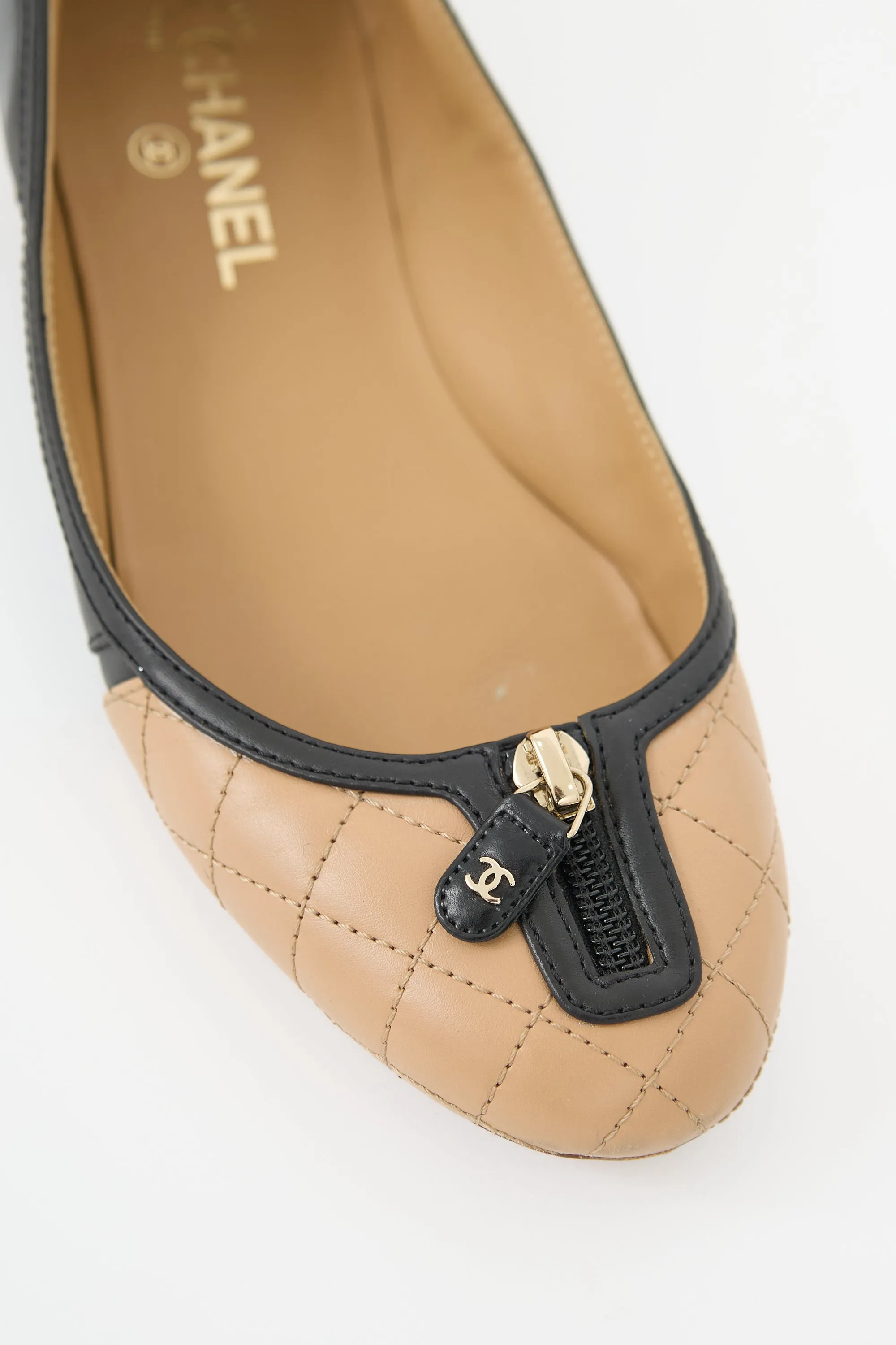 Leather Zip Toe Ballet Flat sold by VSP Consignment product image thumbnail 2
