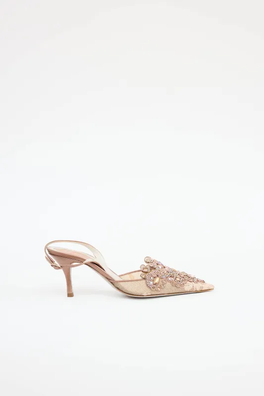 Lace Embellished Slingback sold by VSP Consignment