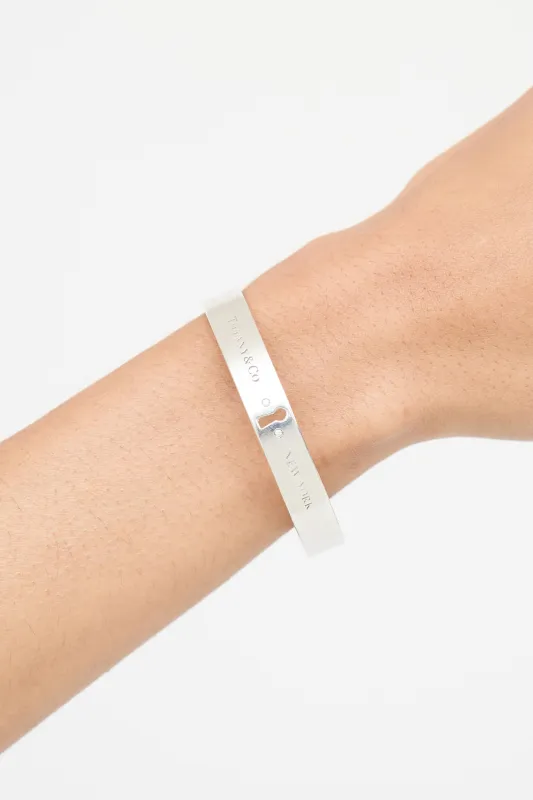 Sterling Silver Diamond Keyhole Bangle sold by VSP Consignment